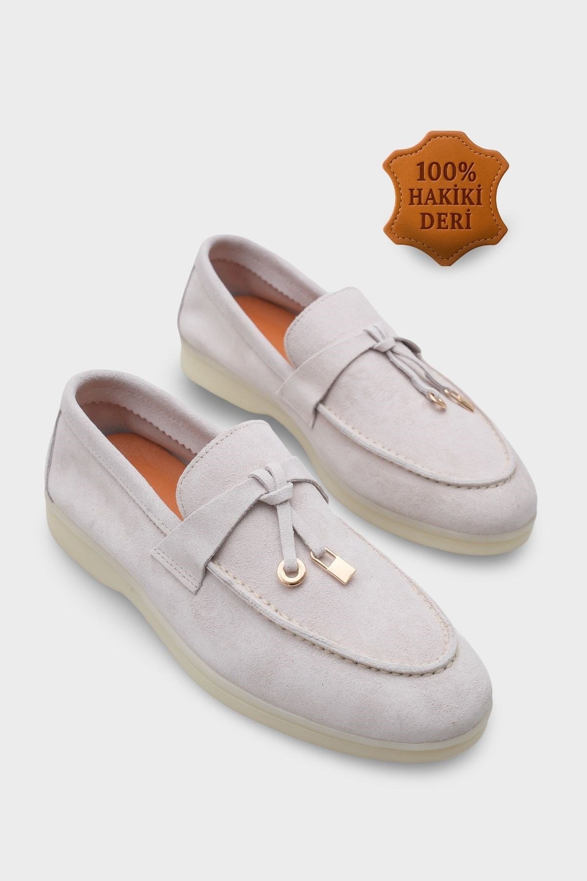 Capone Vikki Genuine Leather Women Beige Loafer