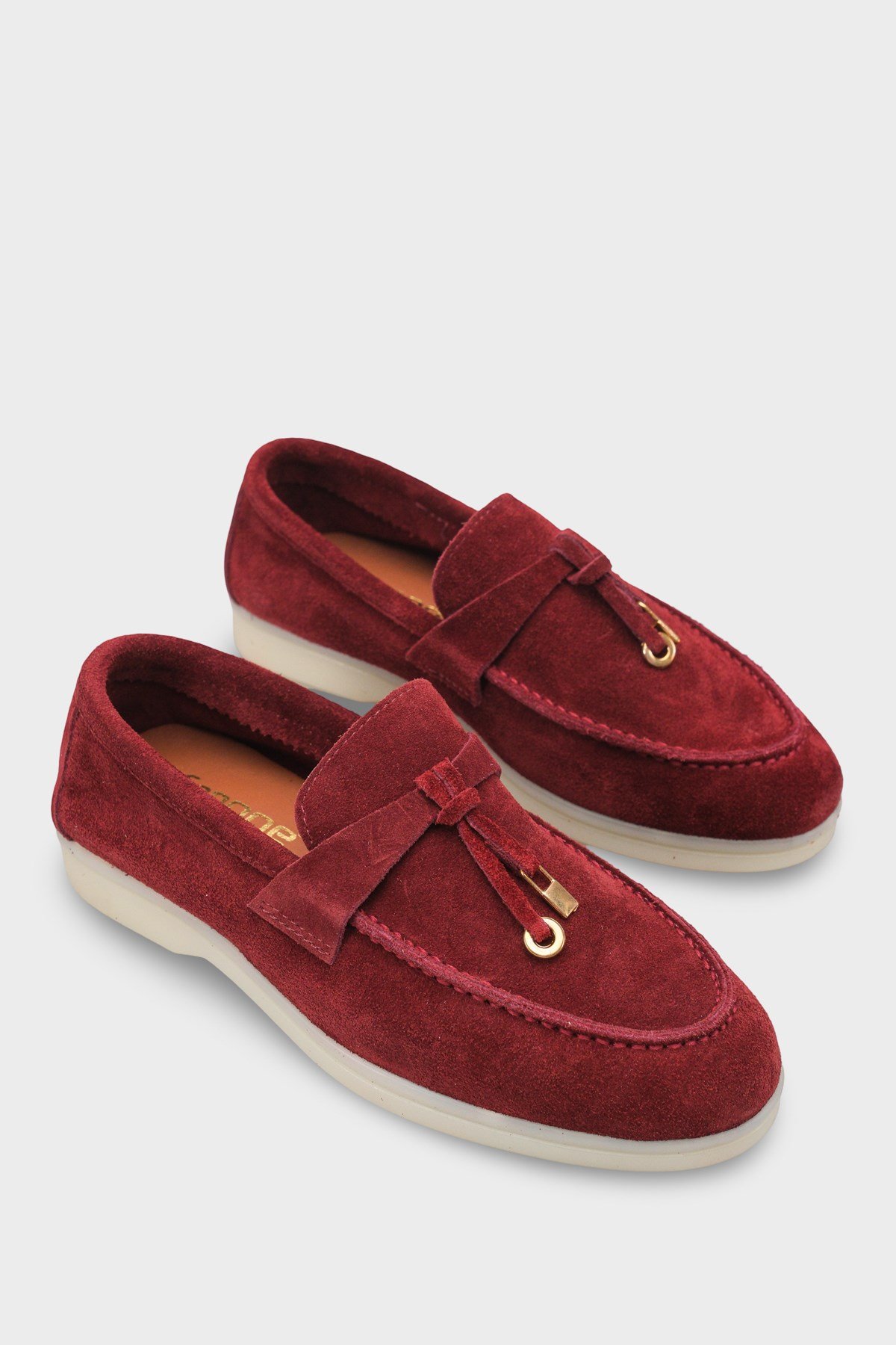 Capone Vikki Genuine Leather Women Burgundy Loafer