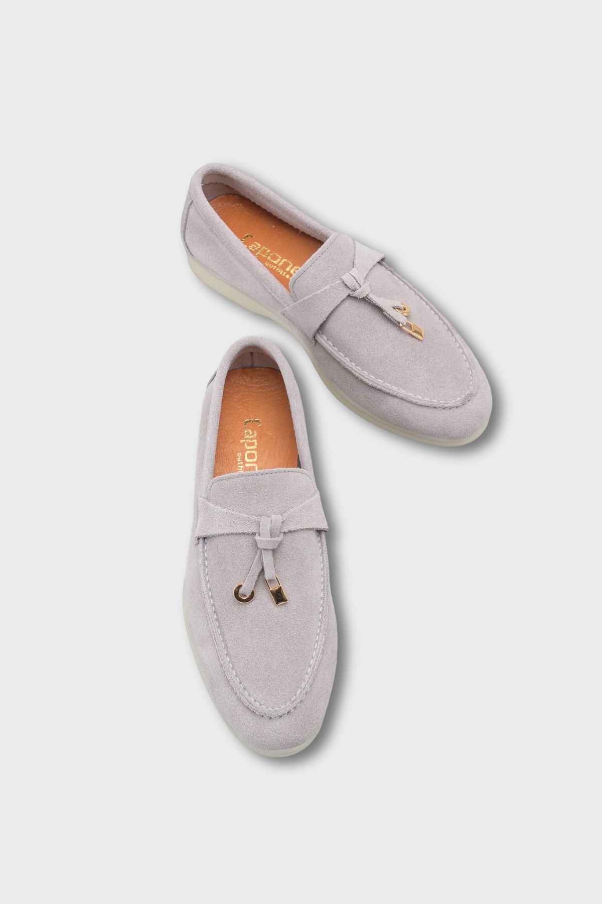 Capone Vikki Genuine Leather Women Light Grey Loafer