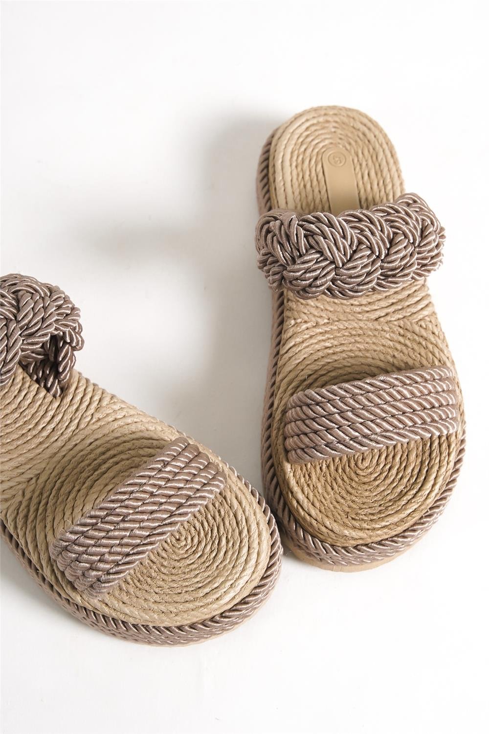 Capone Wedge Heel Corded Women Mink Slippers