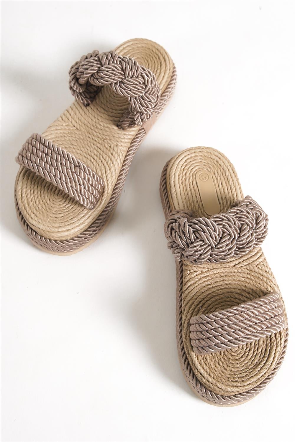 Capone Wedge Heel Corded Women Mink Slippers