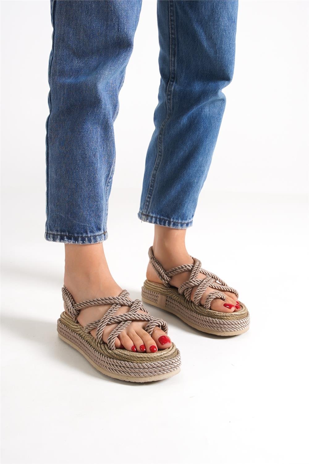 Capone Wedge Heel Rope Woman Sandals