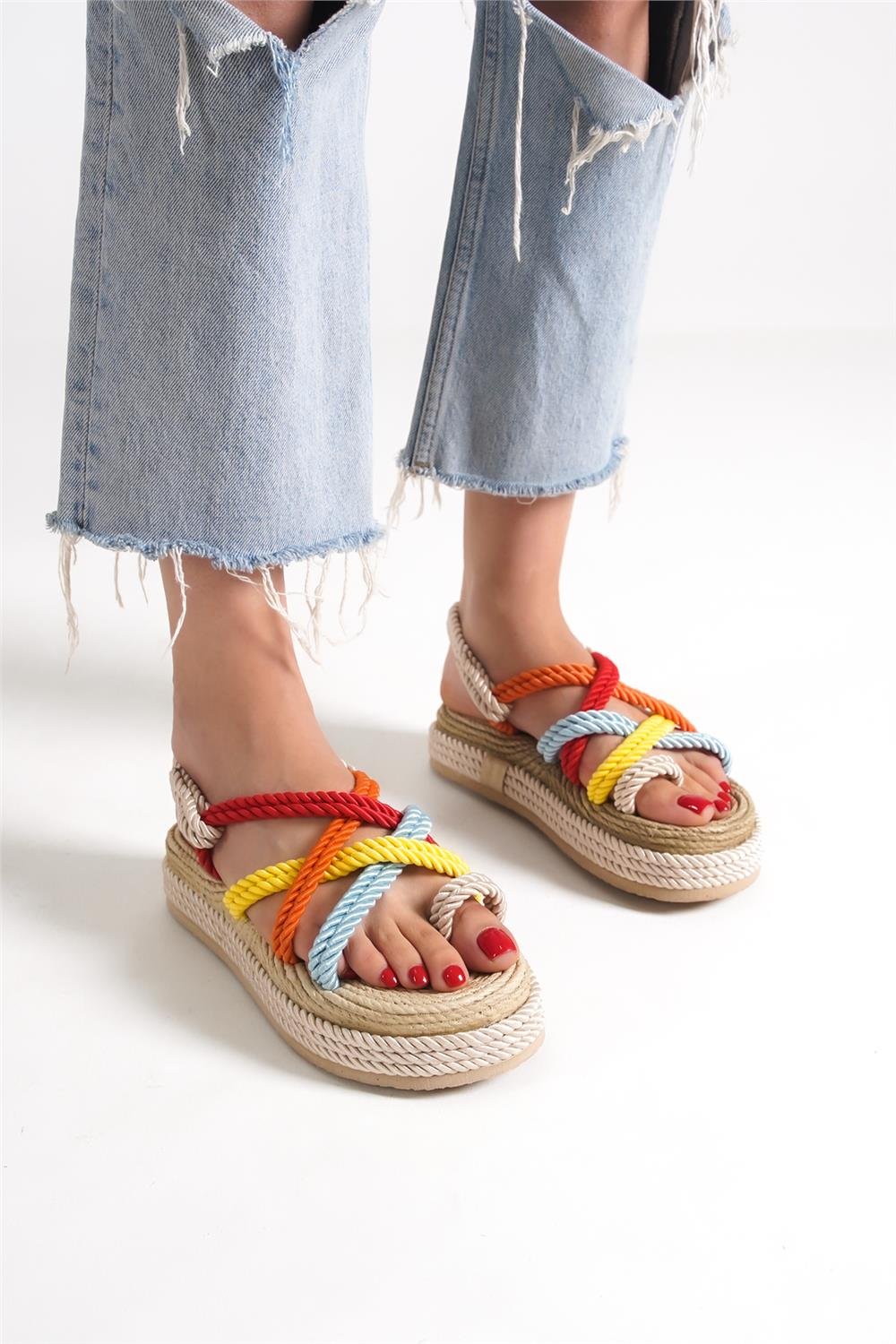 Capone Wedge Heel Rope Woman Sandals