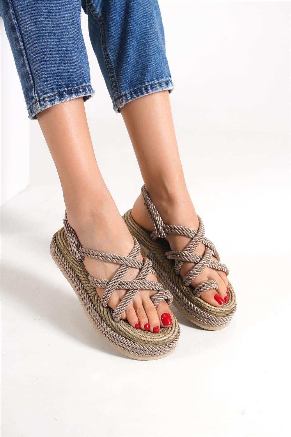 Capone Wedge Heel Rope Woman Sandals