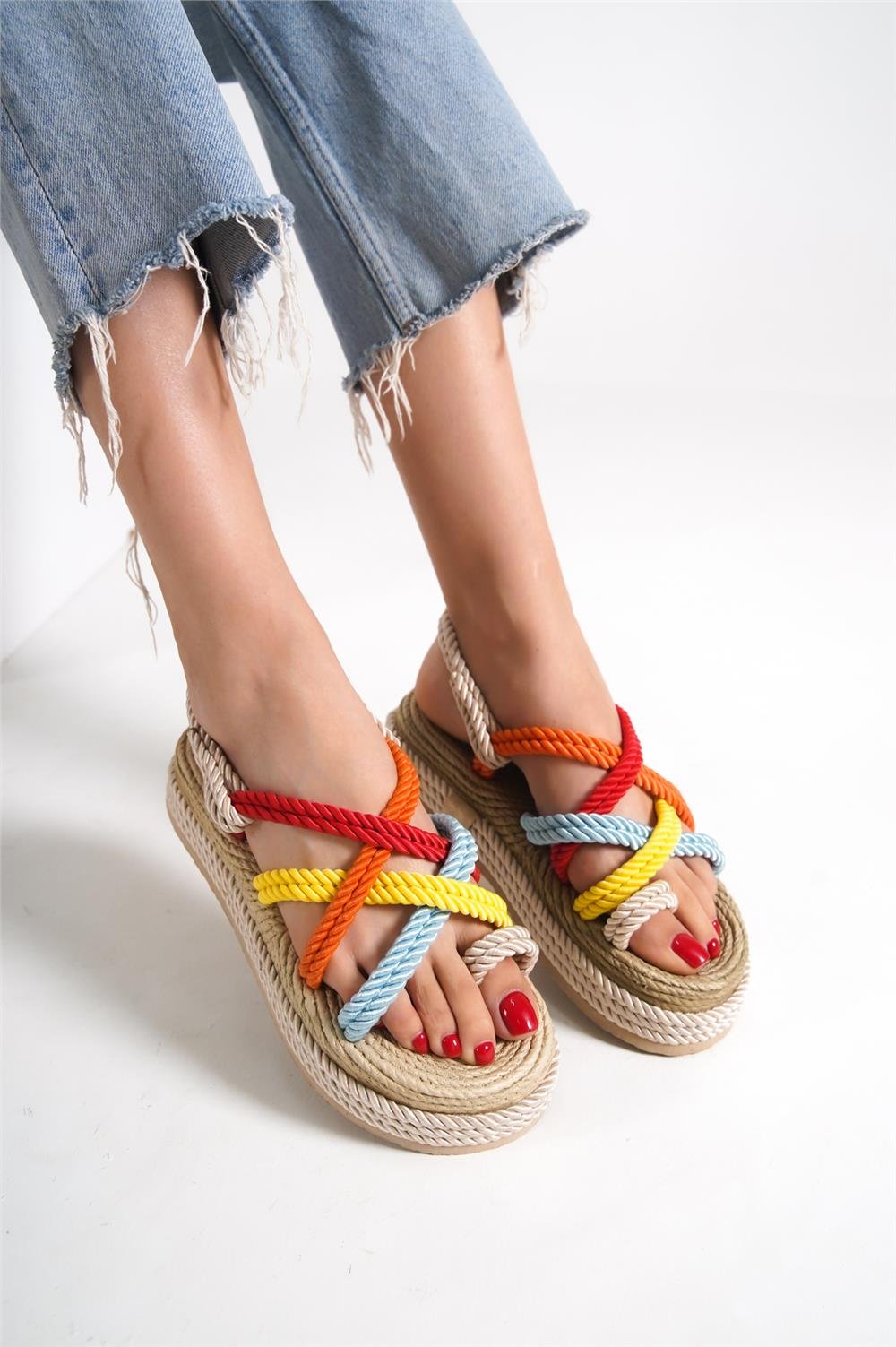 Capone Wedge Heel Rope Woman Sandals