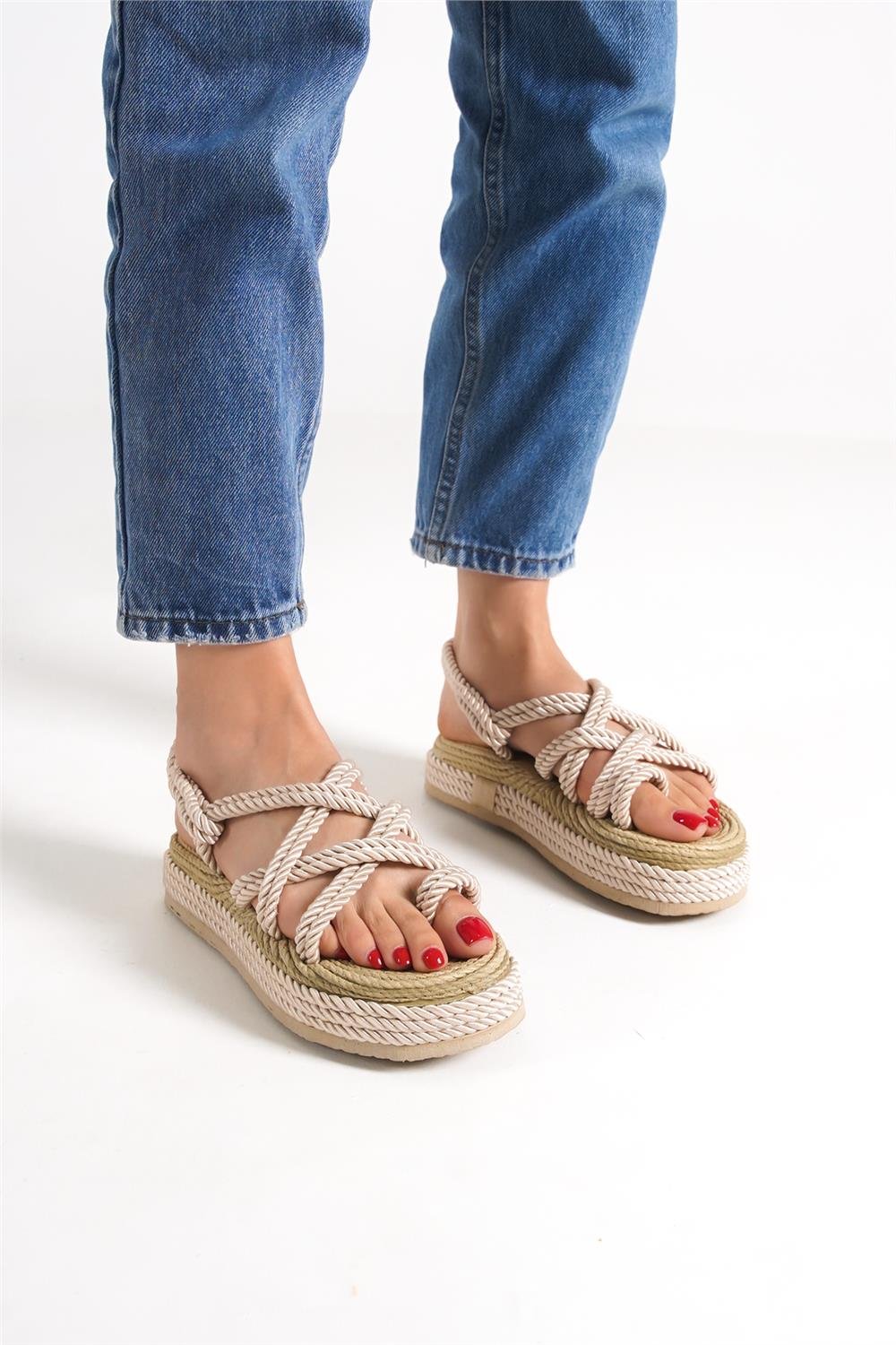 Capone Wedge Heel Rope Woman Sandals