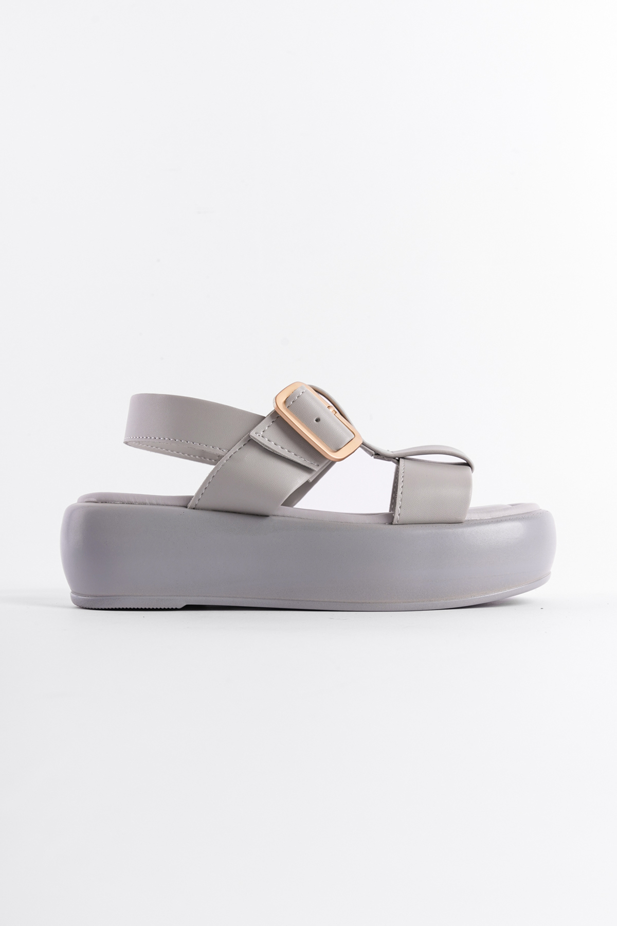 Capone Wedge Heeled Women Grey Sandals