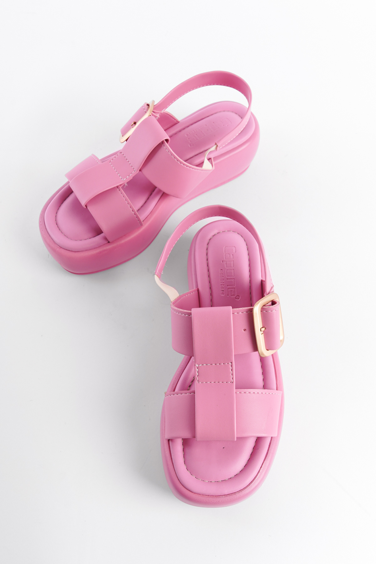 Capone Wedge Heeled Women Pink Sandals