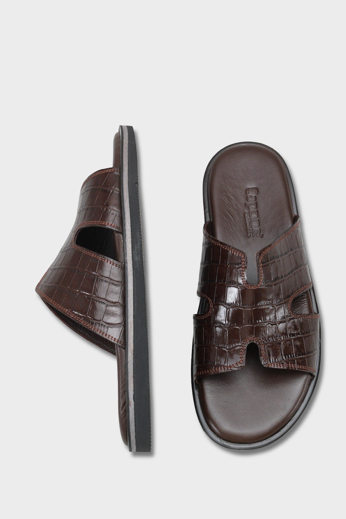 Capone Wide H Strap Men Sandal