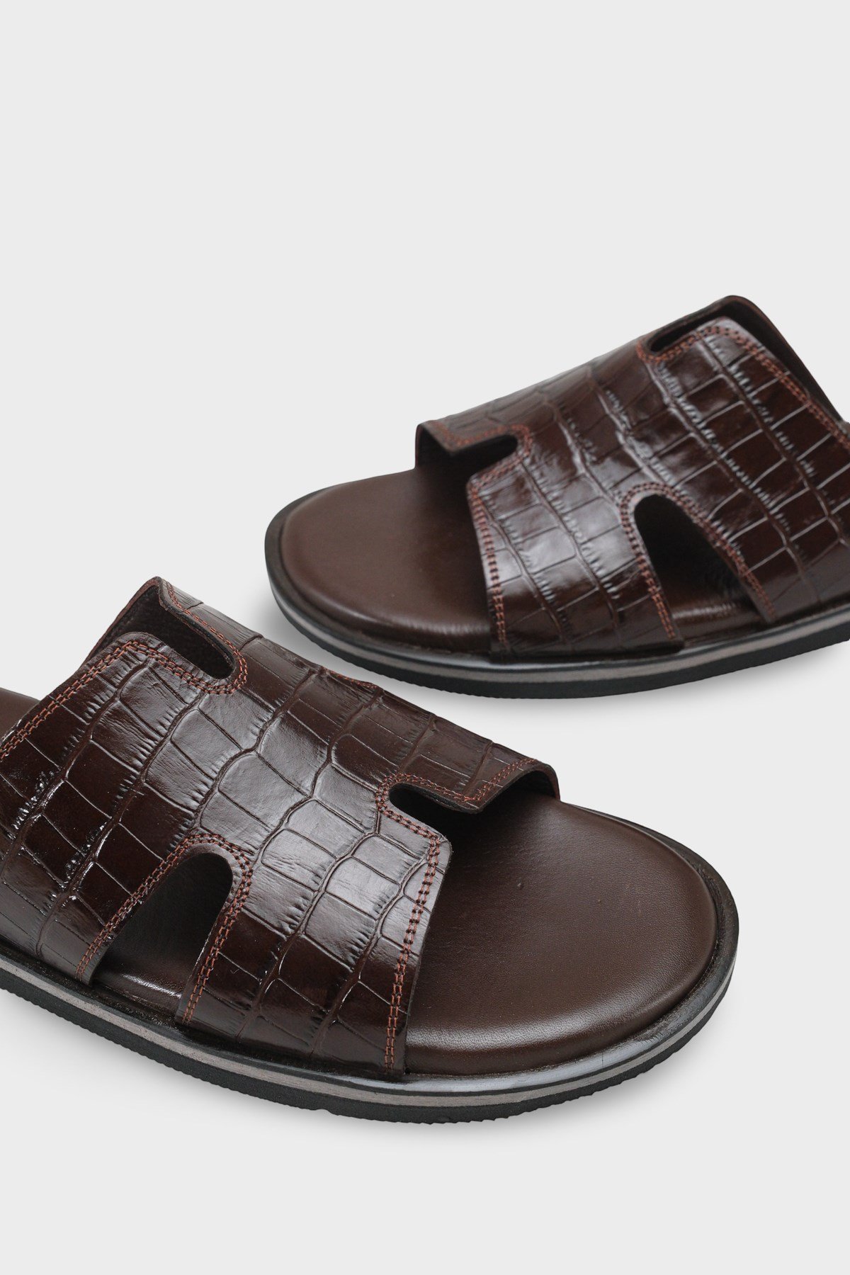 Capone Wide H Strap Men Sandal