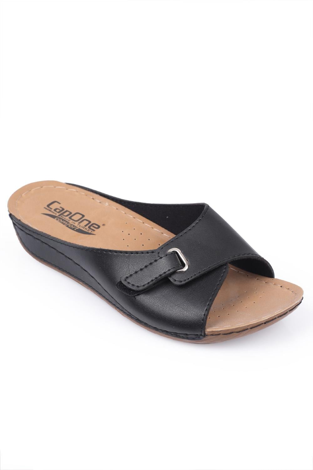 Capone Z0397 Women Black Slide Comfort Anatomical Sandals