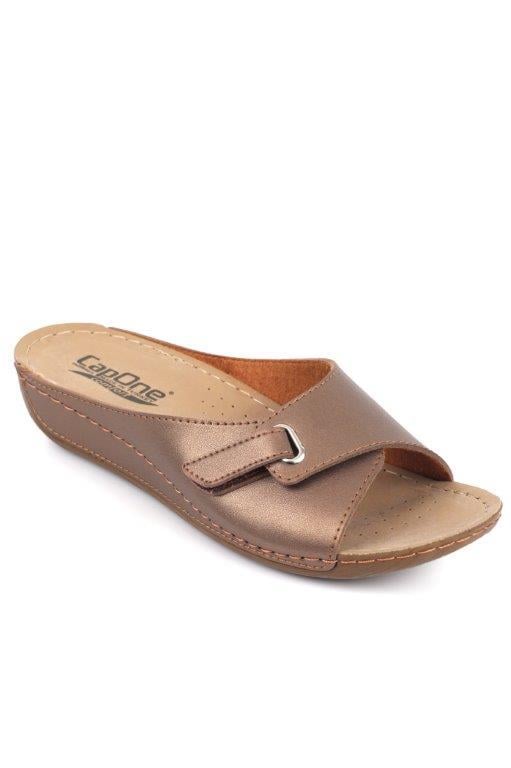 Capone Z0397 Women Copper Slide Comfort Anatomical Sandals
