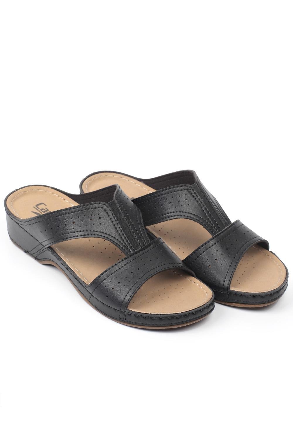Capone Z0426 Women Black Slide Comfort Anatomical Sandals