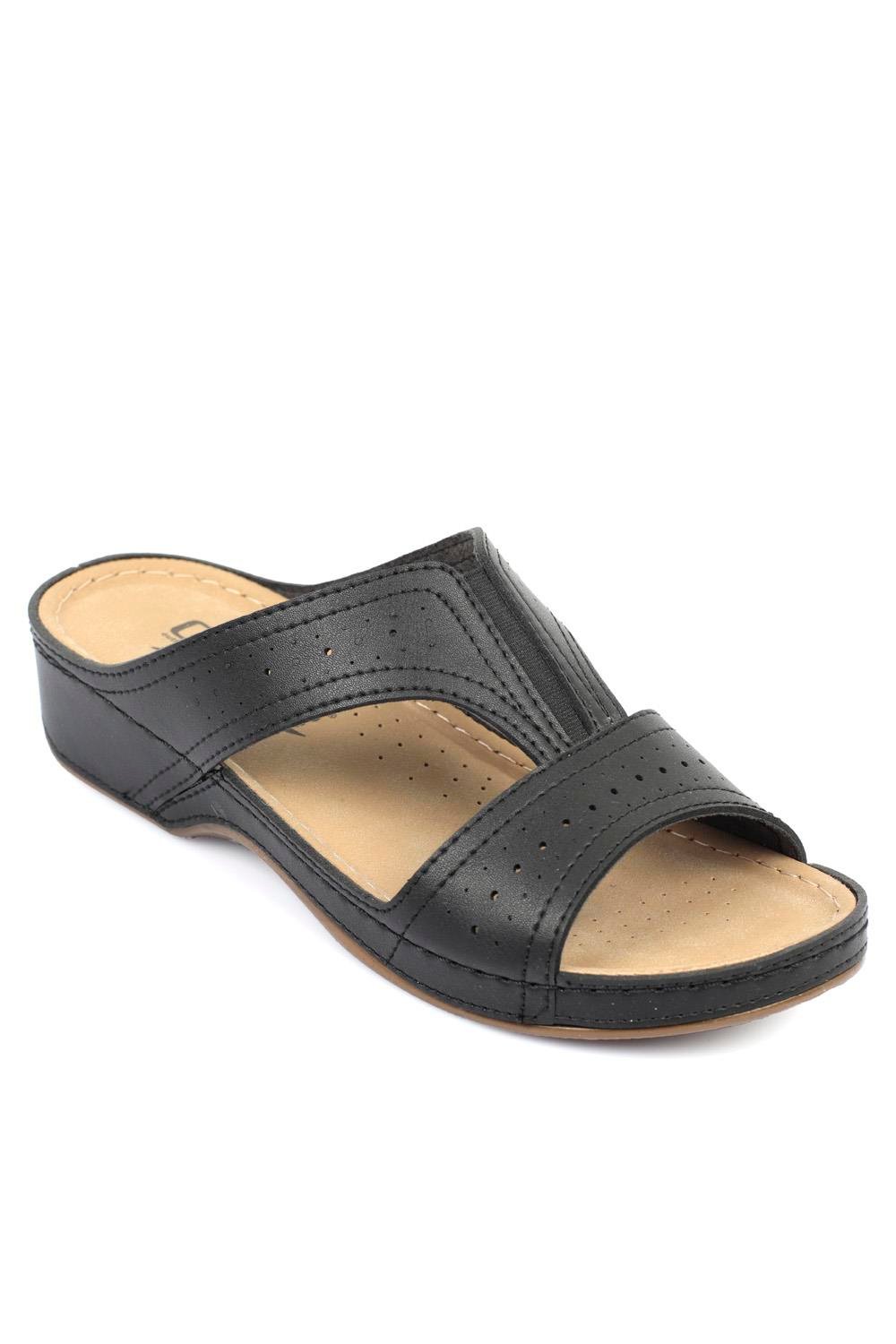 Capone Z0426 Women Black Slide Comfort Anatomical Sandals
