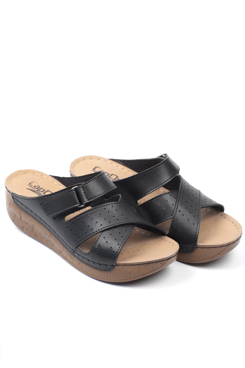 Capone Z5411 Women Black Slide Comfort Anatomical Sandals