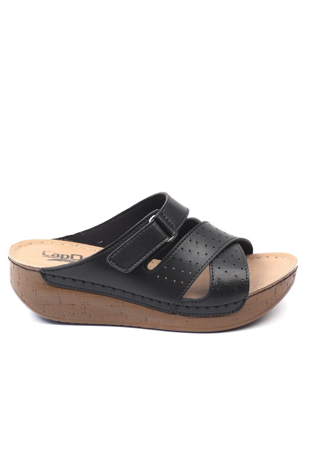 Capone Z5411 Women Black Slide Comfort Anatomical Sandals