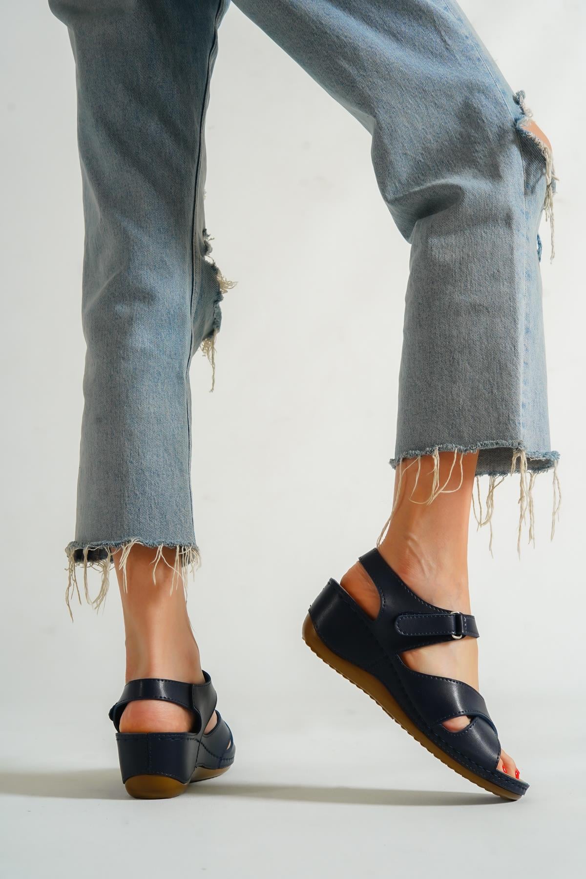 Capone Z6312 Women Navy Comfort Anatomical Sandals