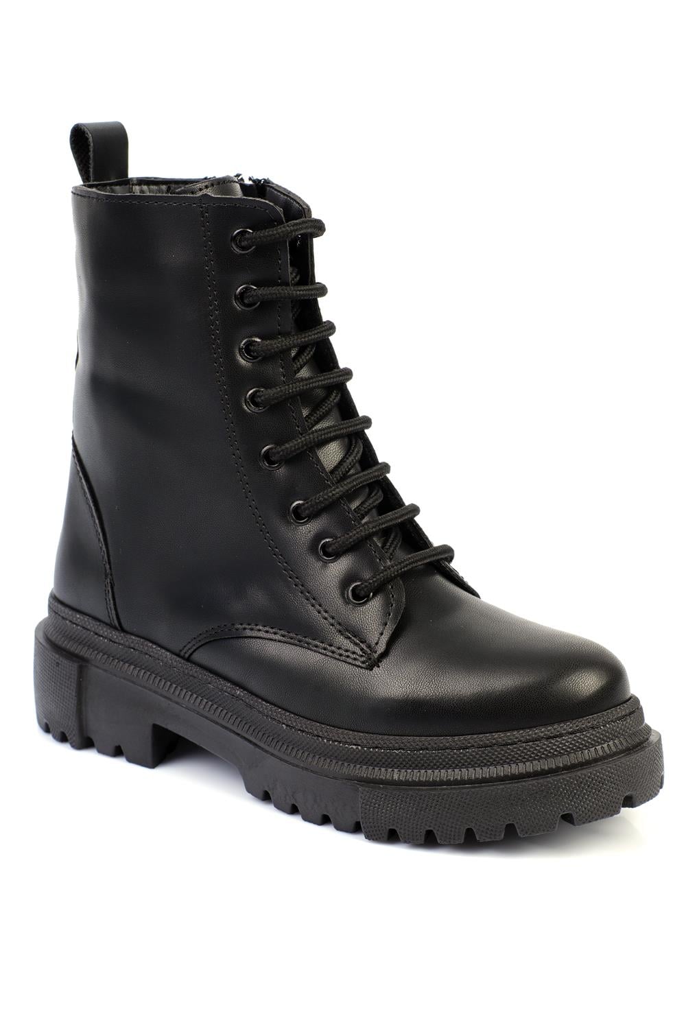 Capone Zippered and Laced Ankle Boots