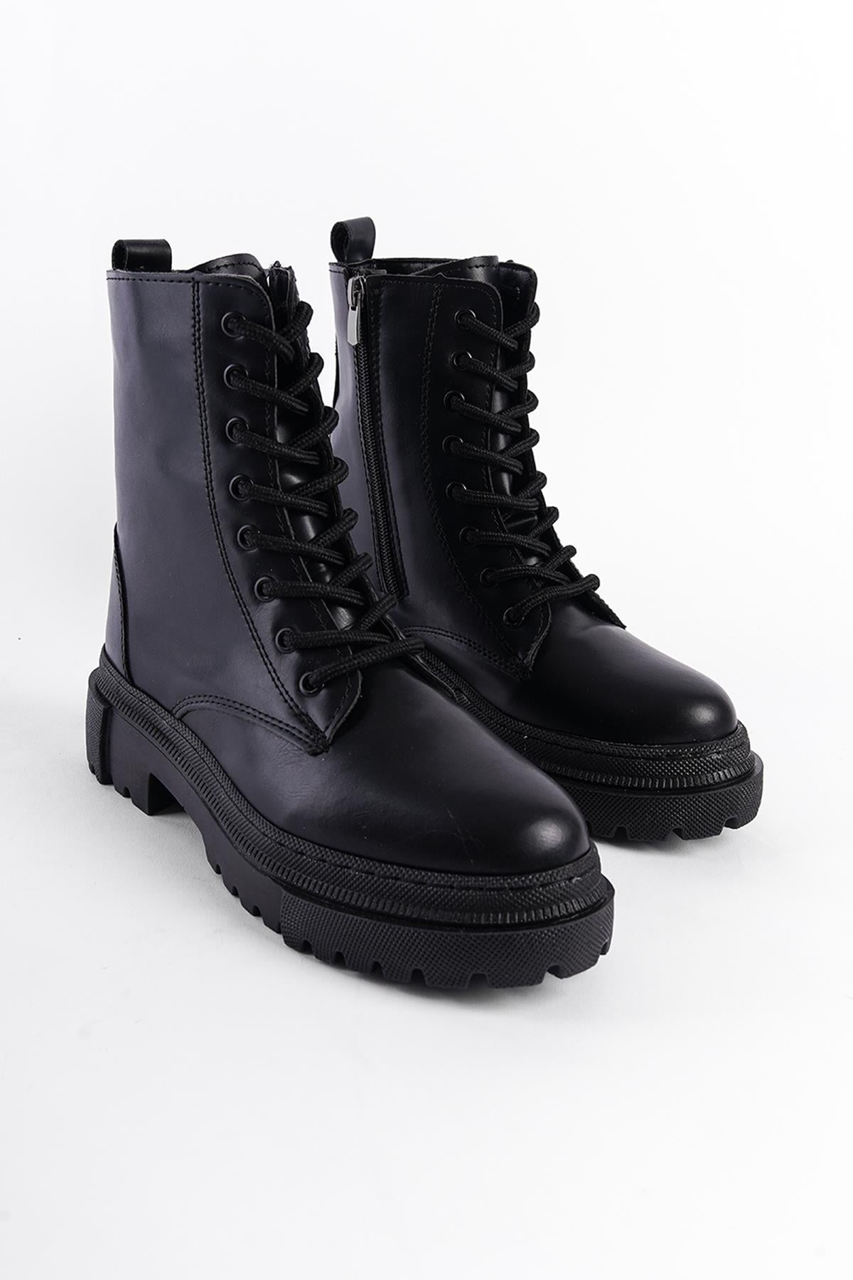 Capone Zippered and Laced Ankle Boots