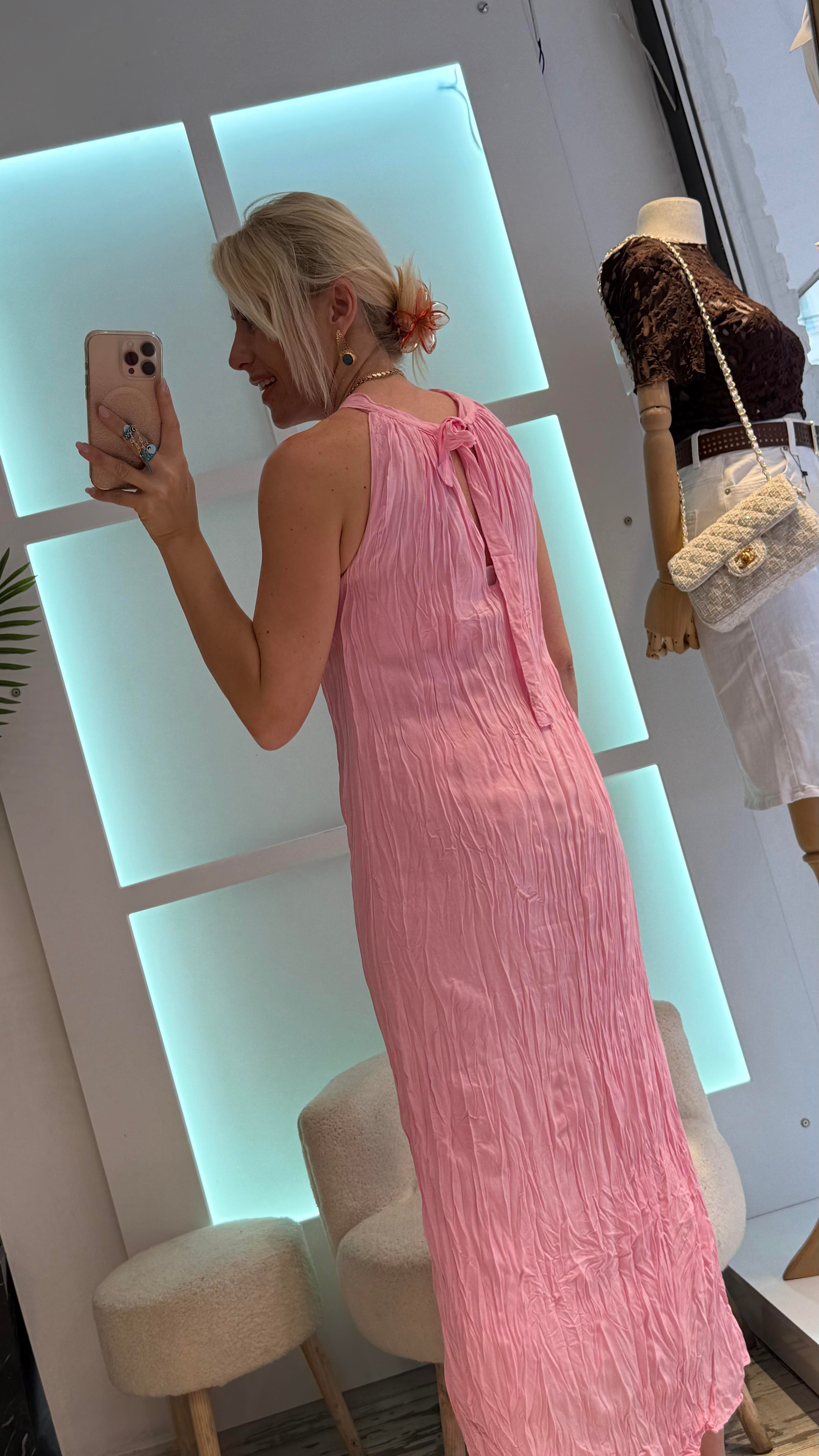 ADELLA PEMBE ELBİSE