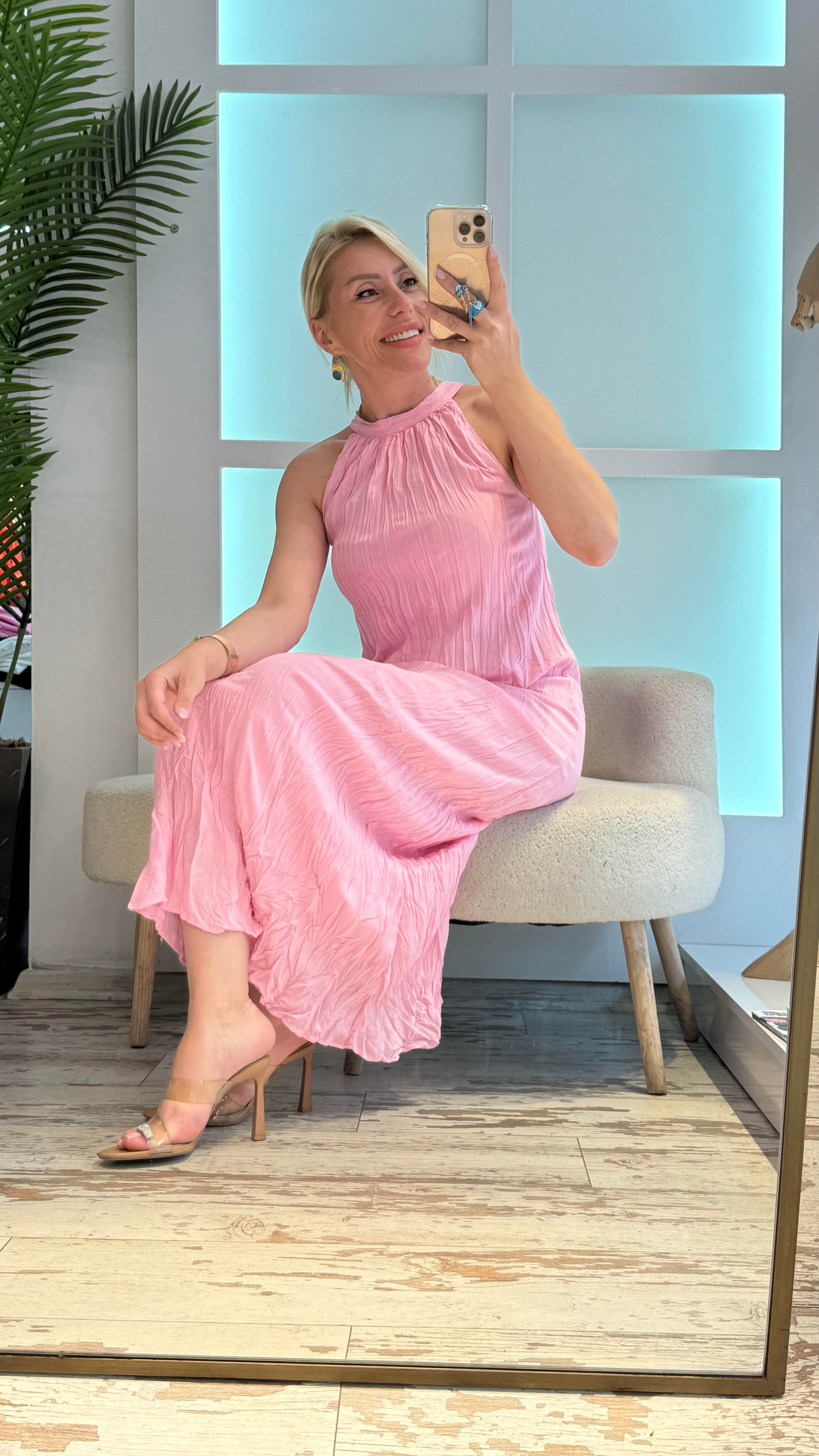 ADELLA PEMBE ELBİSE