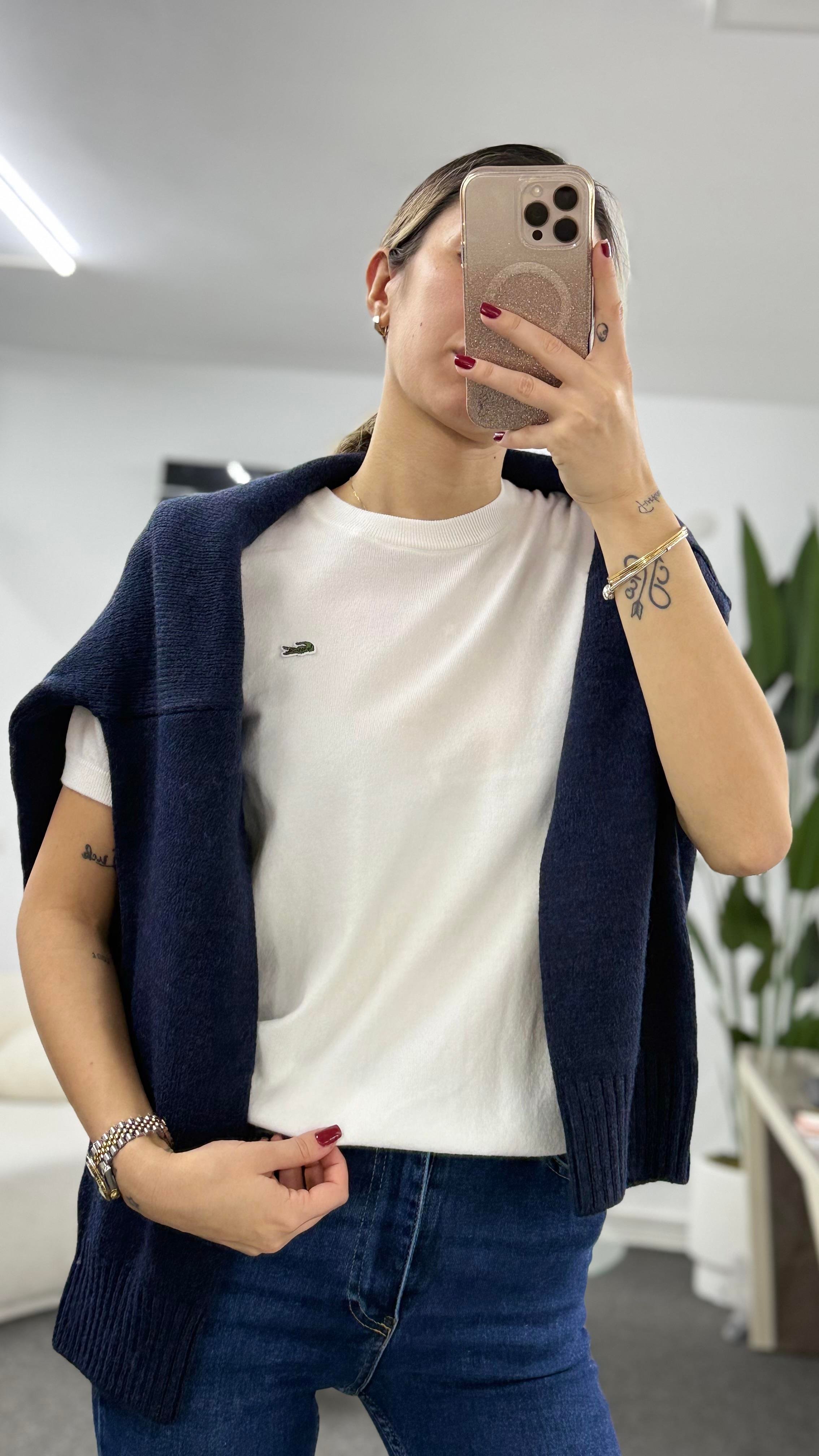 BELİS BEYAZ KISA KOLLU TRİKO KAZAK