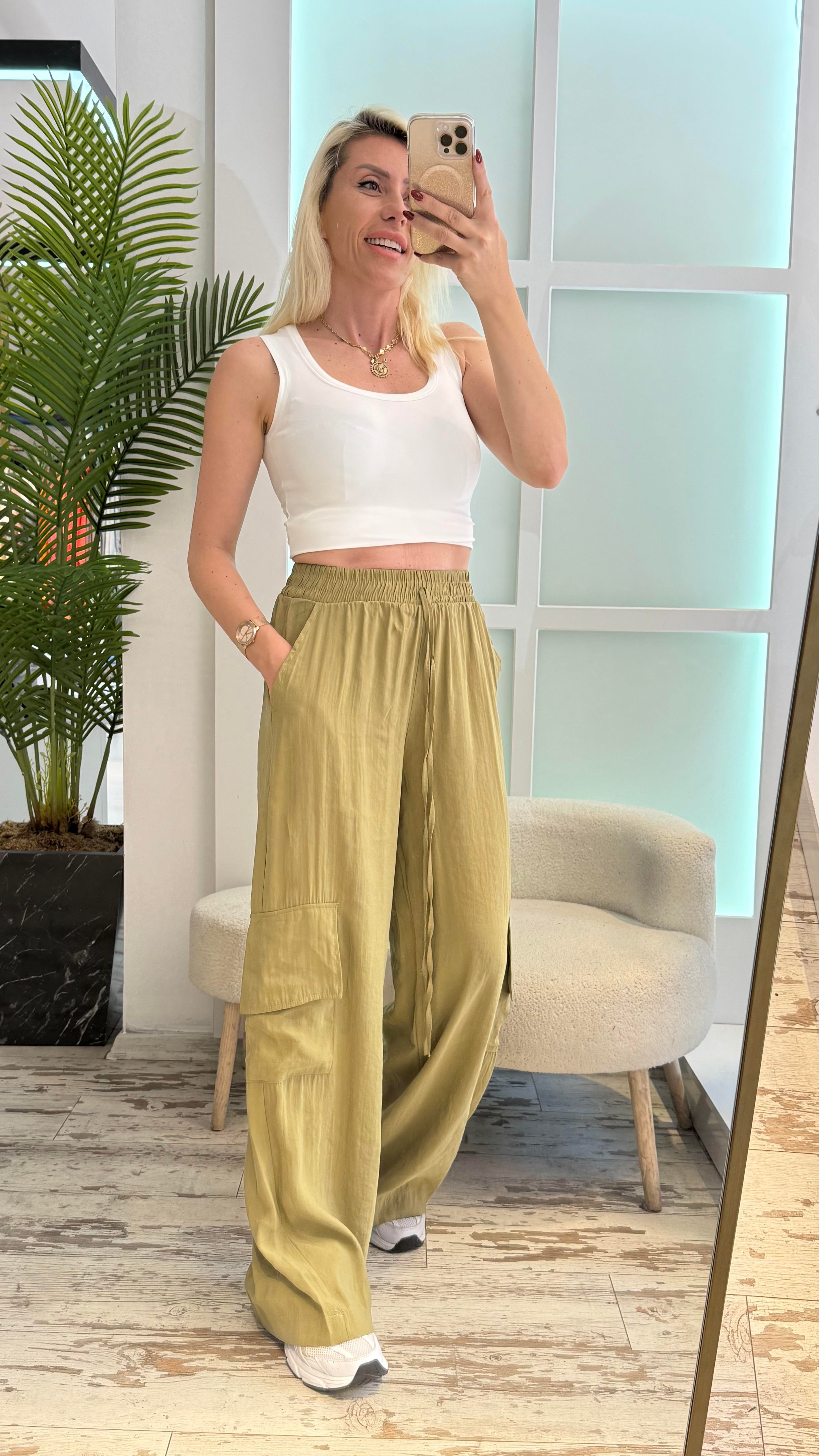 BİANA YEŞİL PANTOLON