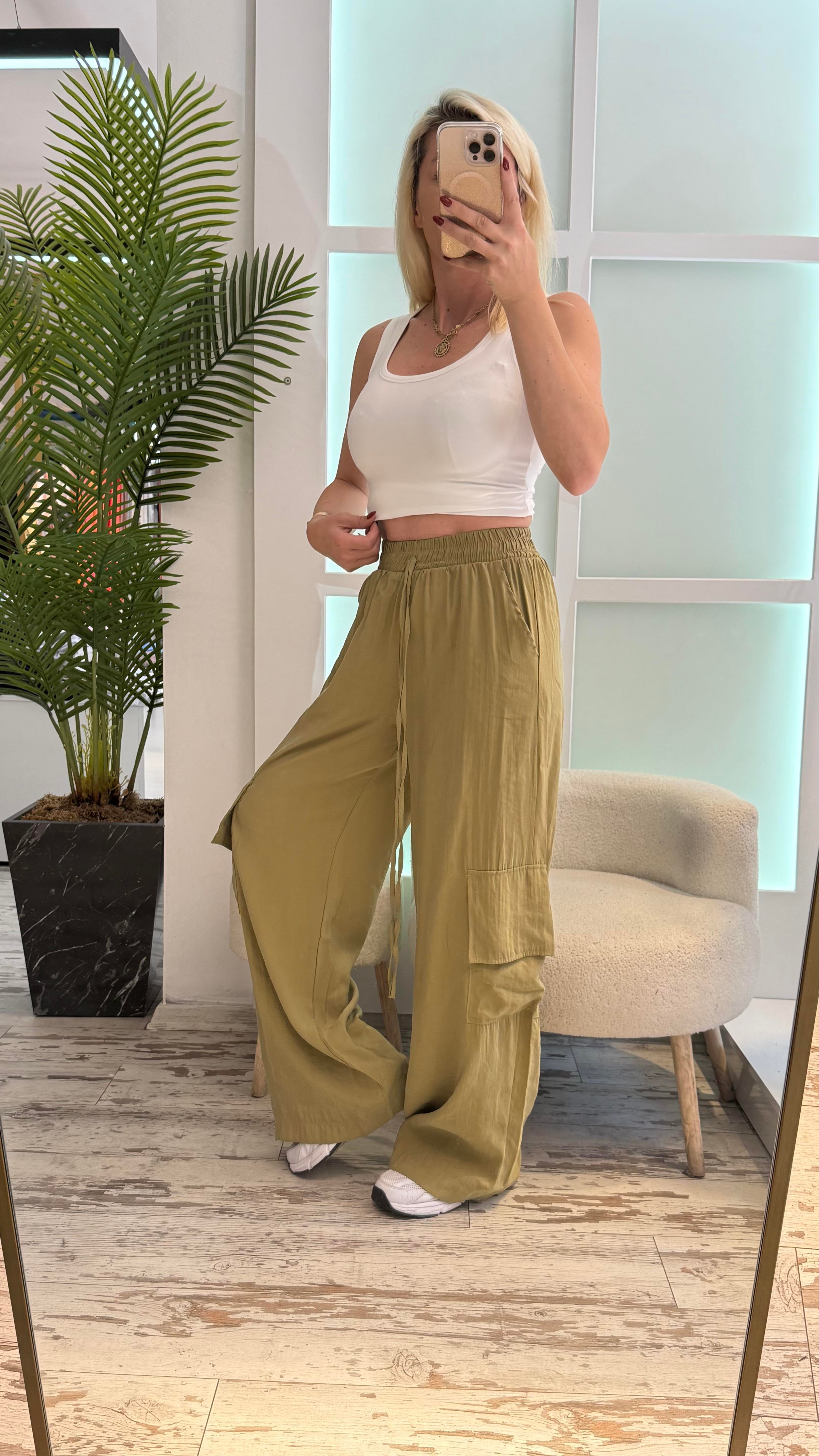 BİANA YEŞİL PANTOLON