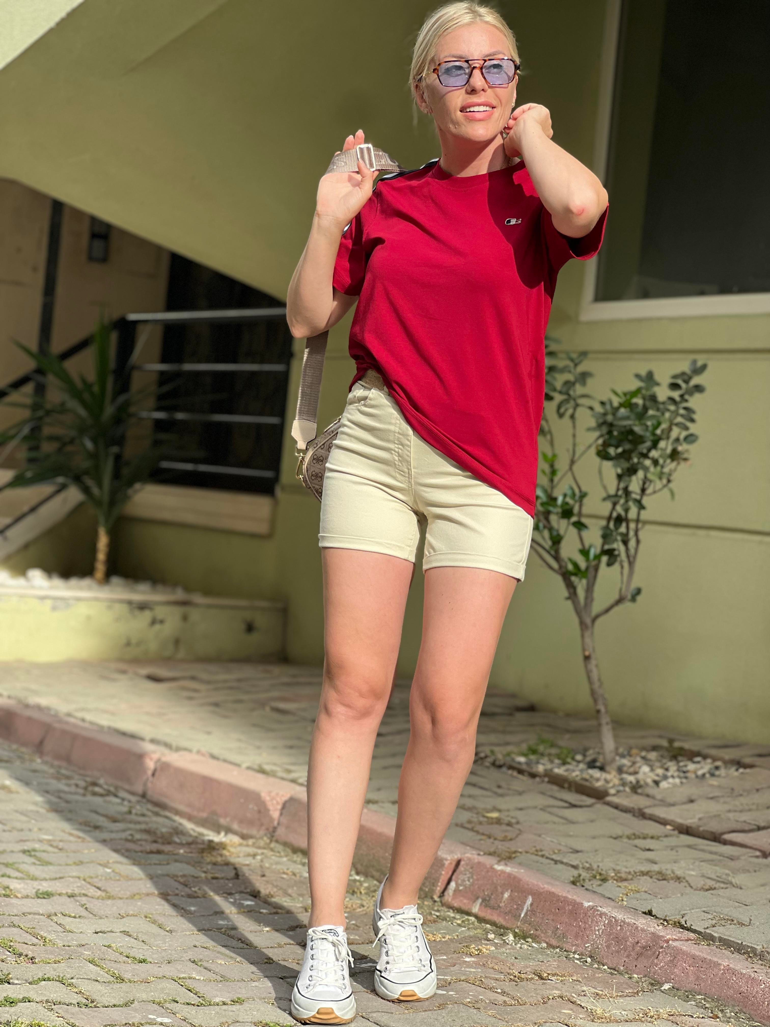 BORDO ORJ MARKA TSHRT 