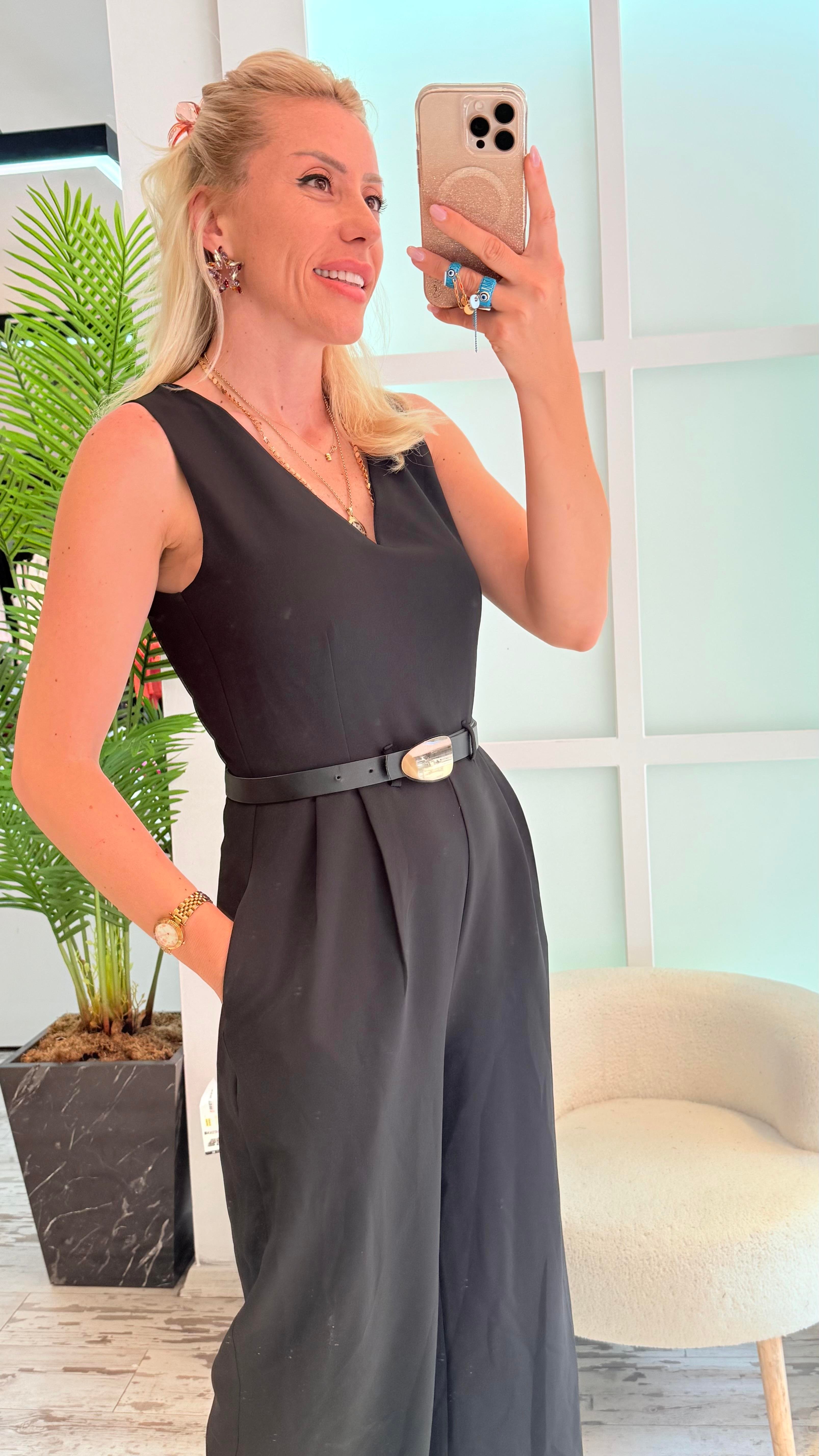 BRESCİA SİYAH KEMERLİ TULUM