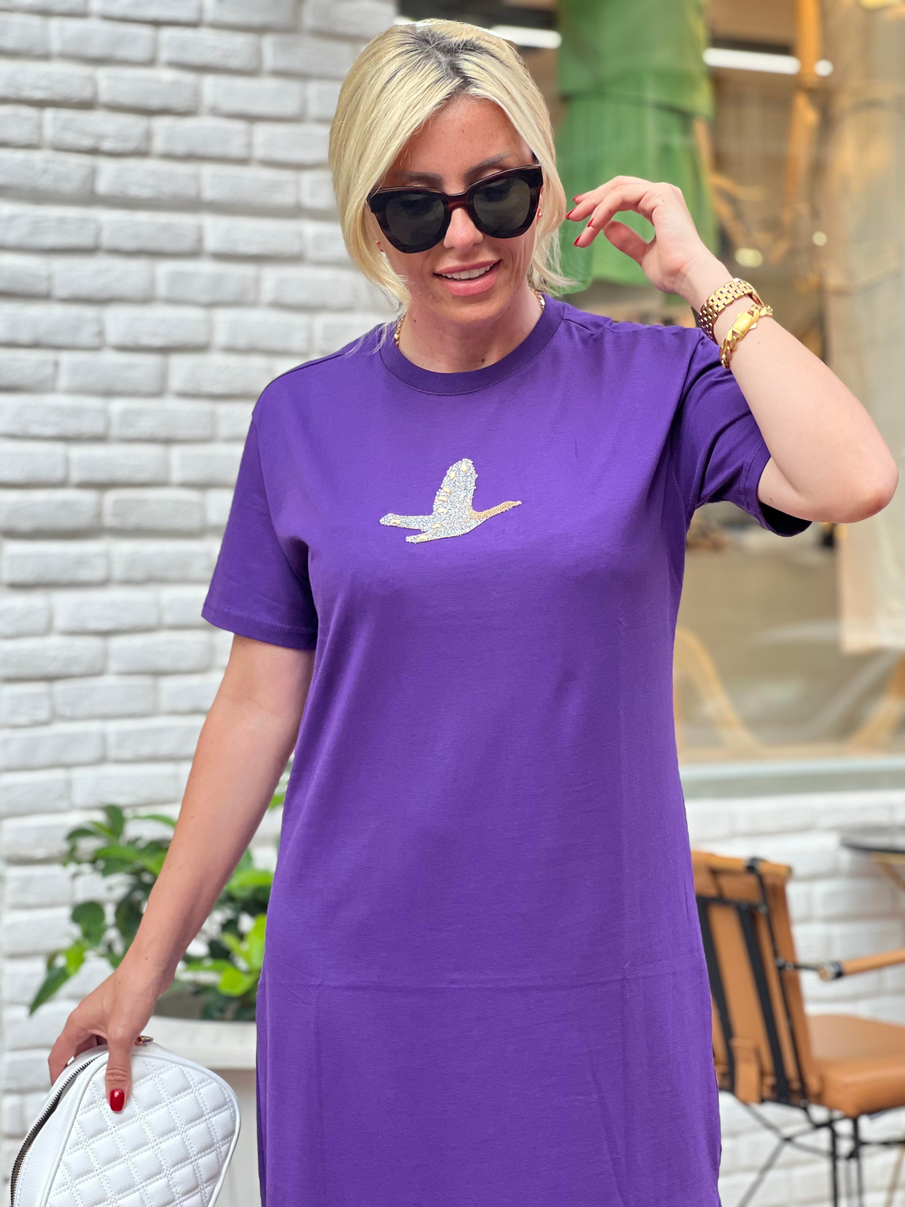 CELESTE MOR ELBİSE 