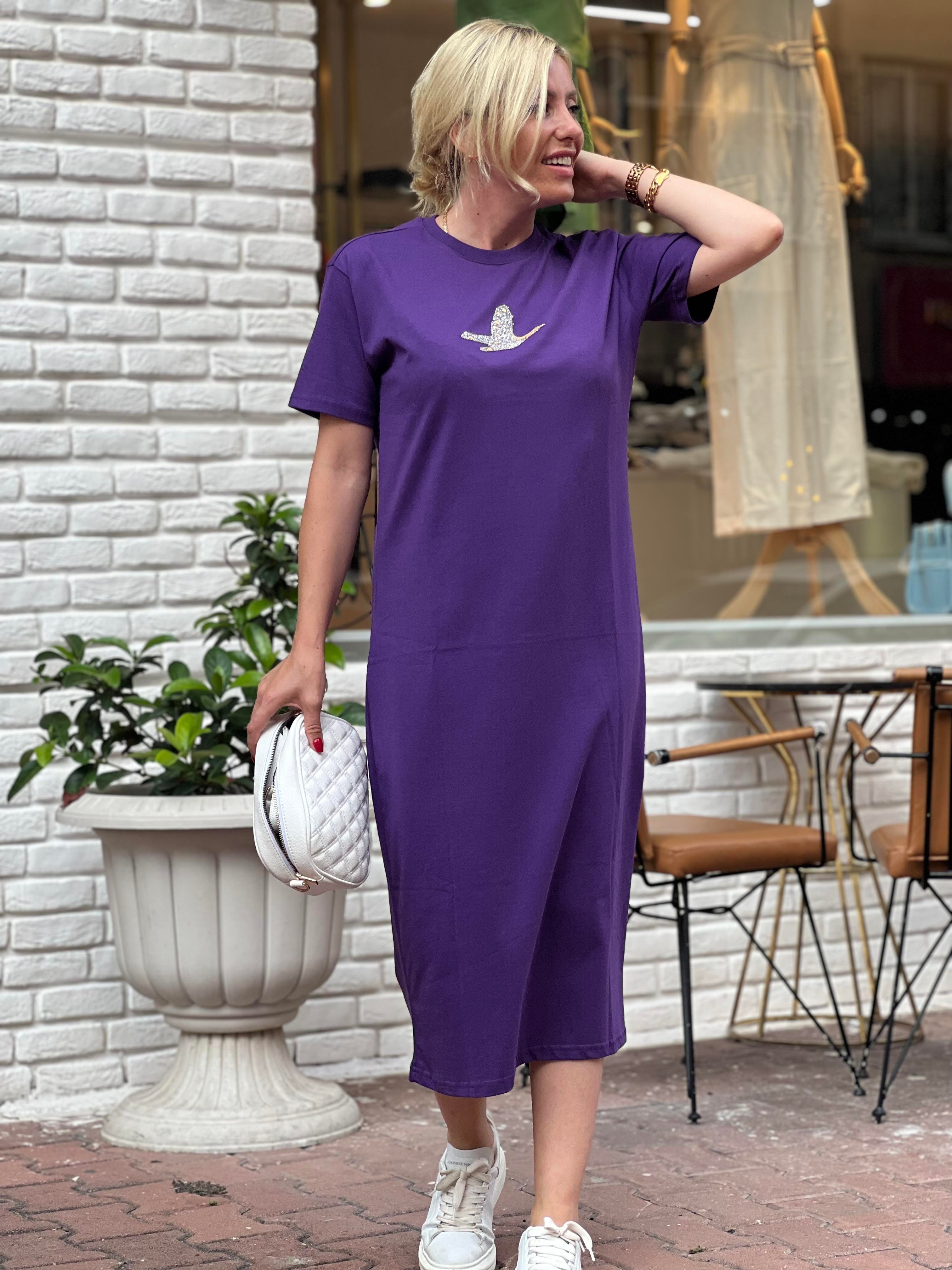 CELESTE MOR ELBİSE 