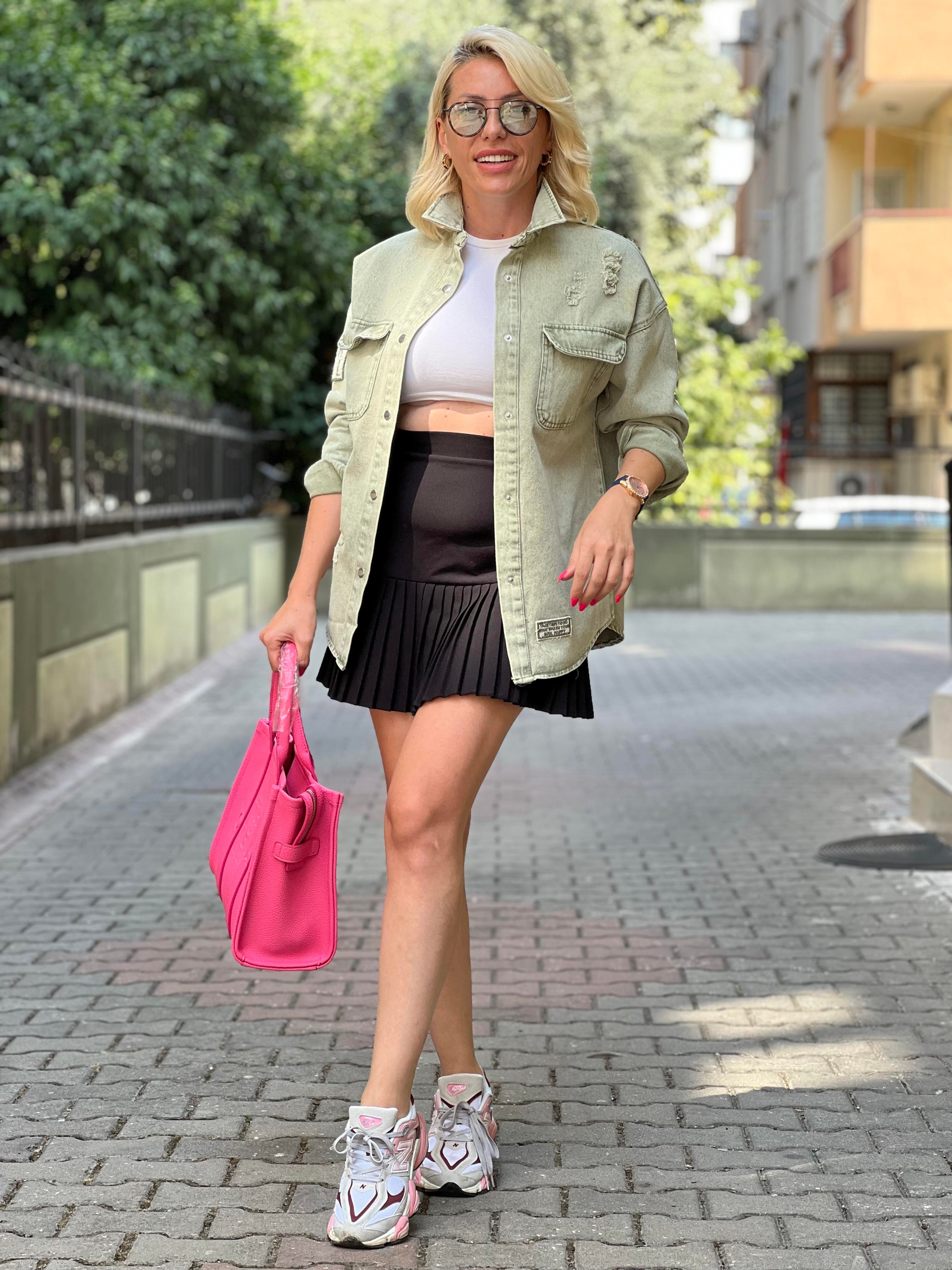 CHOİCE YEŞİL KOT CEKET