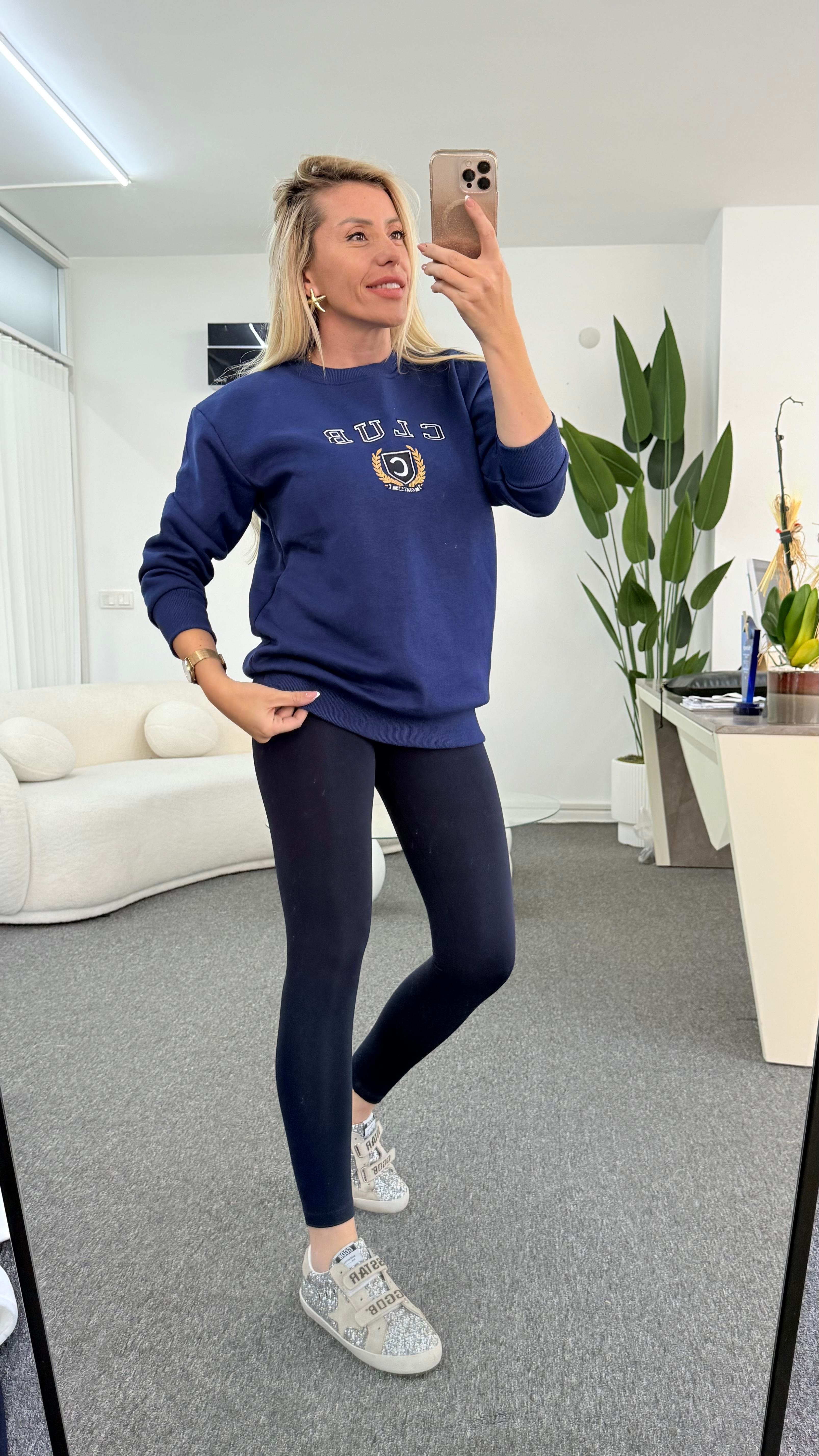 CLUB LACİVERT SWEATSHIRT