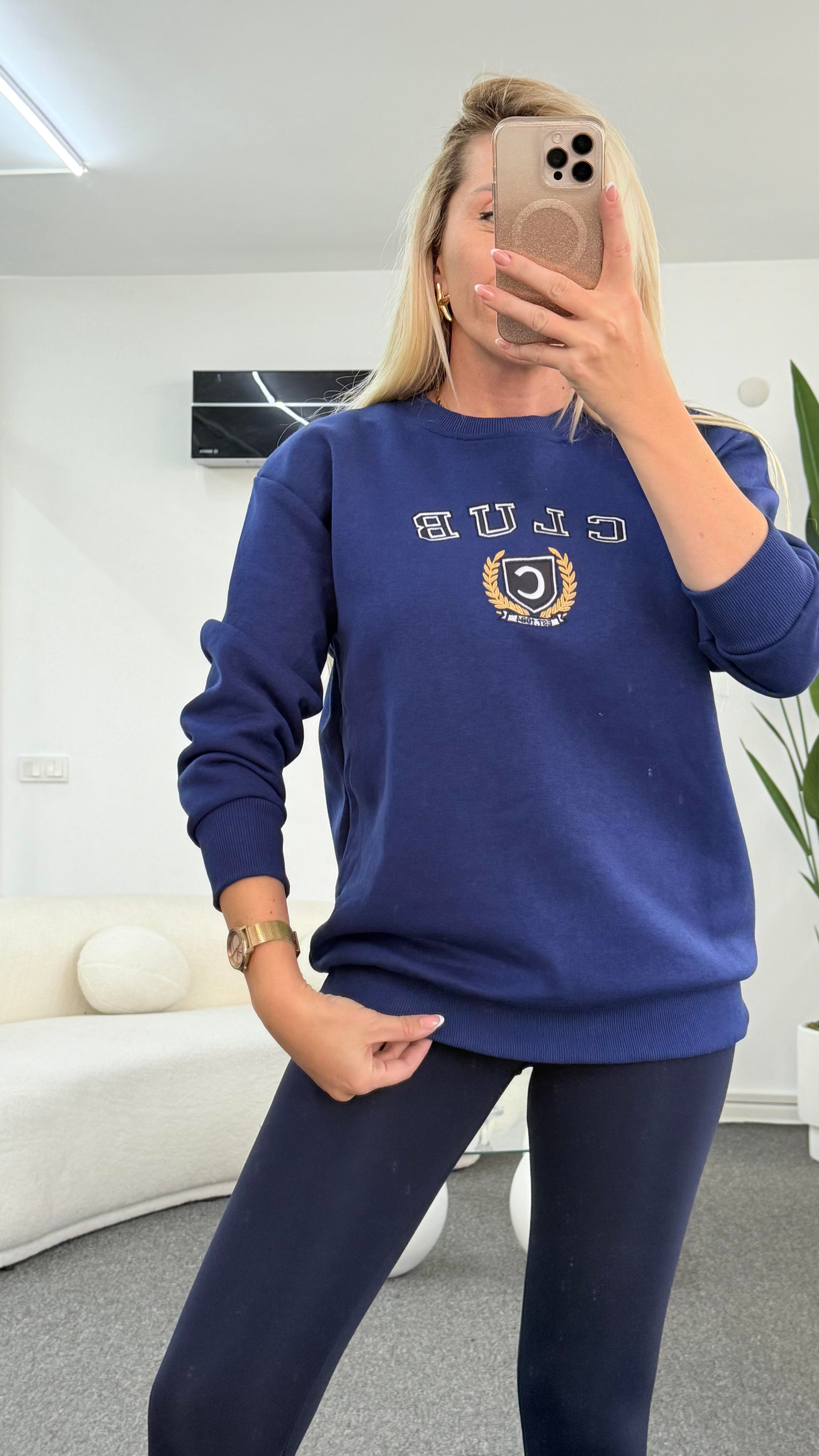 CLUB LACİVERT SWEATSHIRT