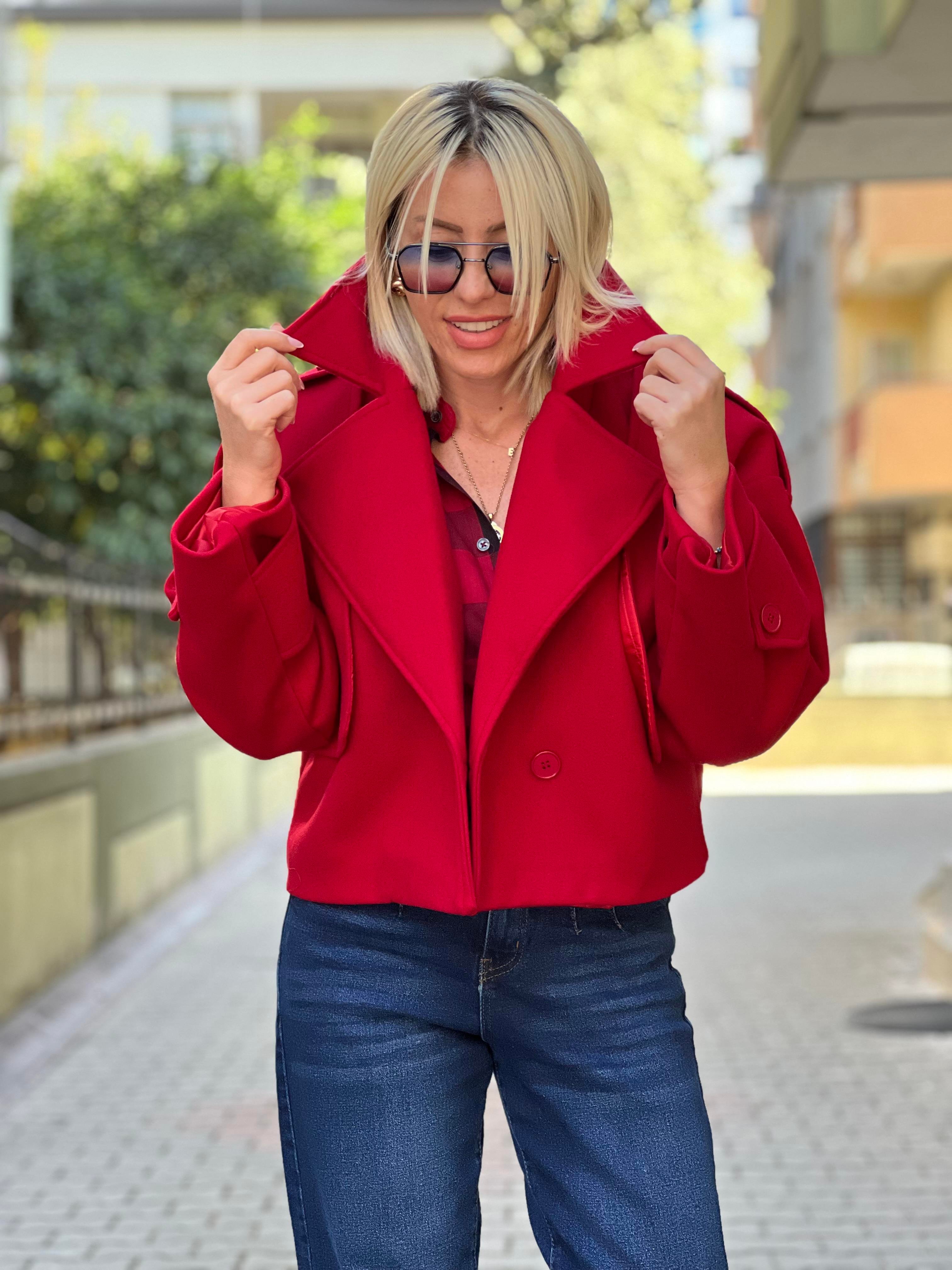 COAT KIRMIZI MİNİ KABAN