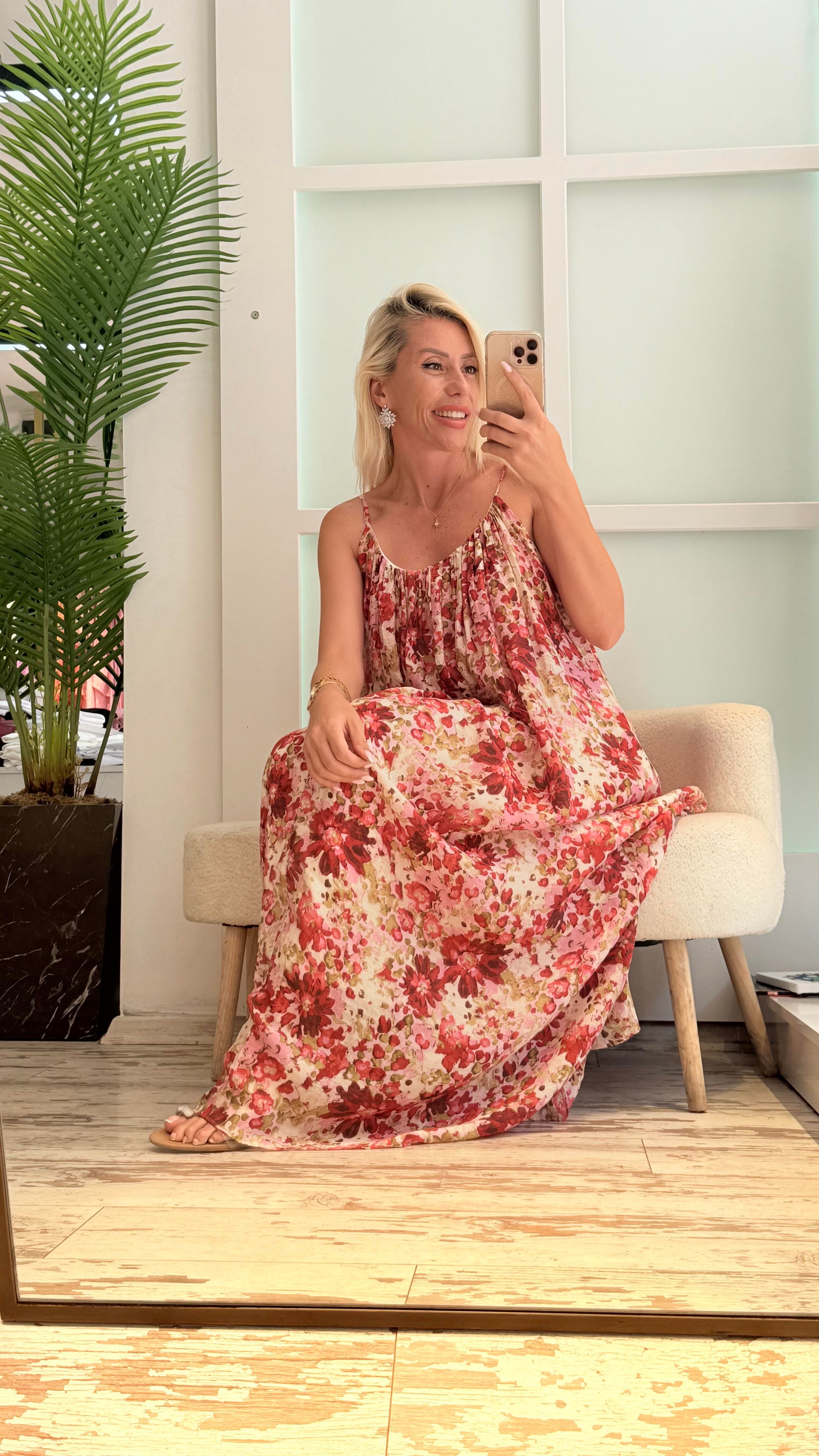 DİRS ÇİÇEKLİ ELBİSE