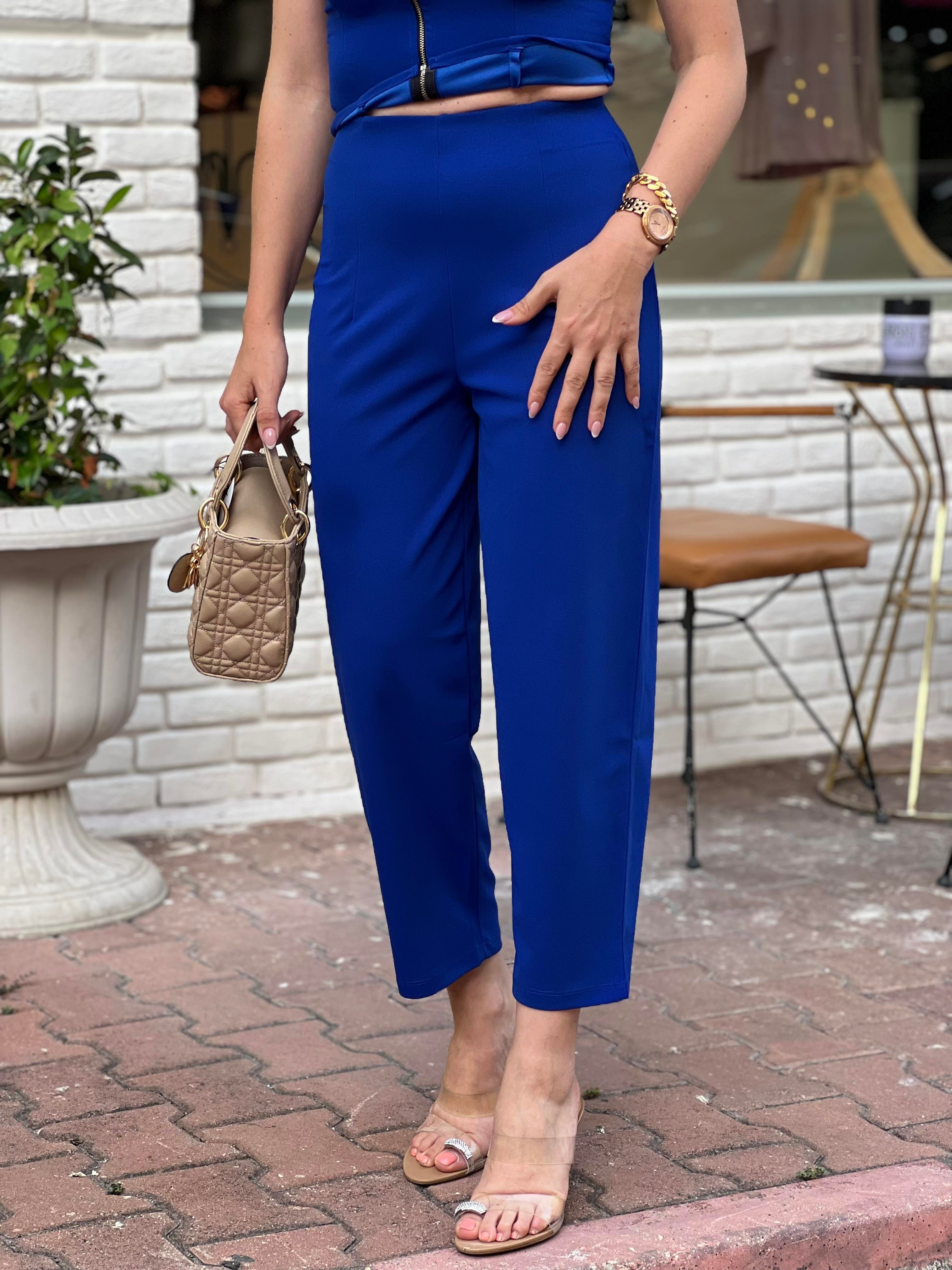 DOUBLE KUMAŞ CREP DAR PAÇA PANTOLON