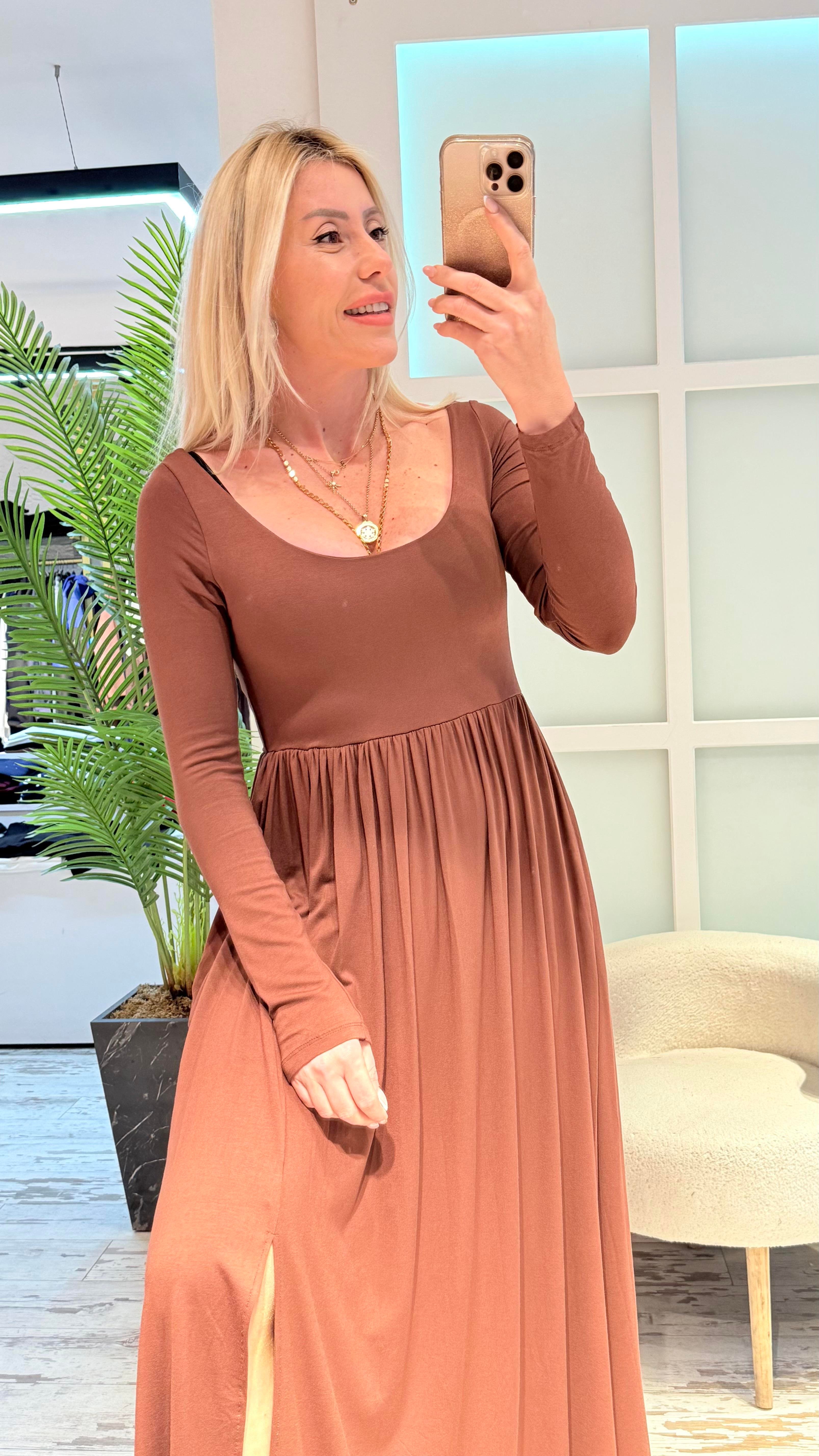 FİONA KAHVE ELBİSE