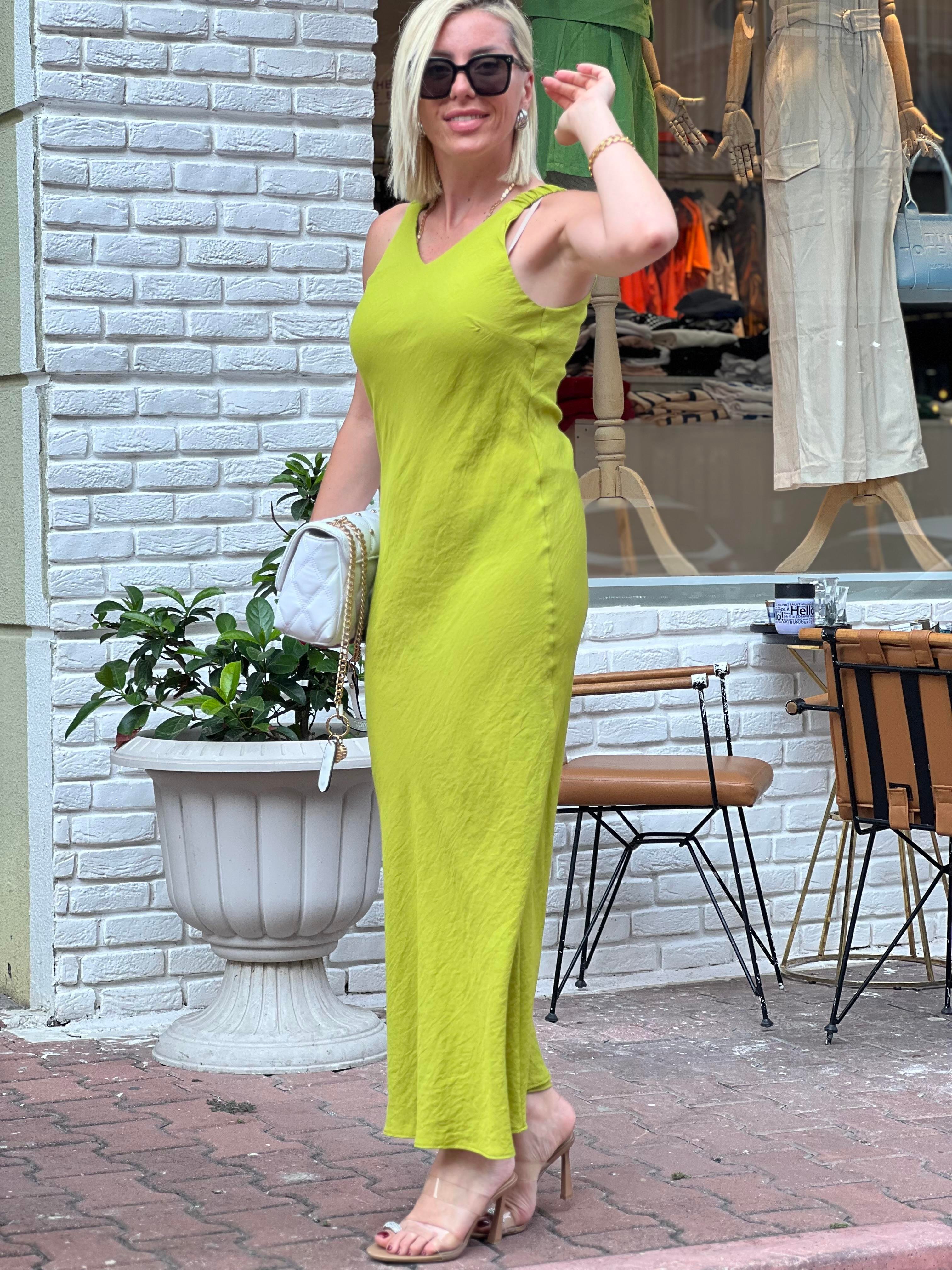 GEMMA YEŞİL ELBİSE 
