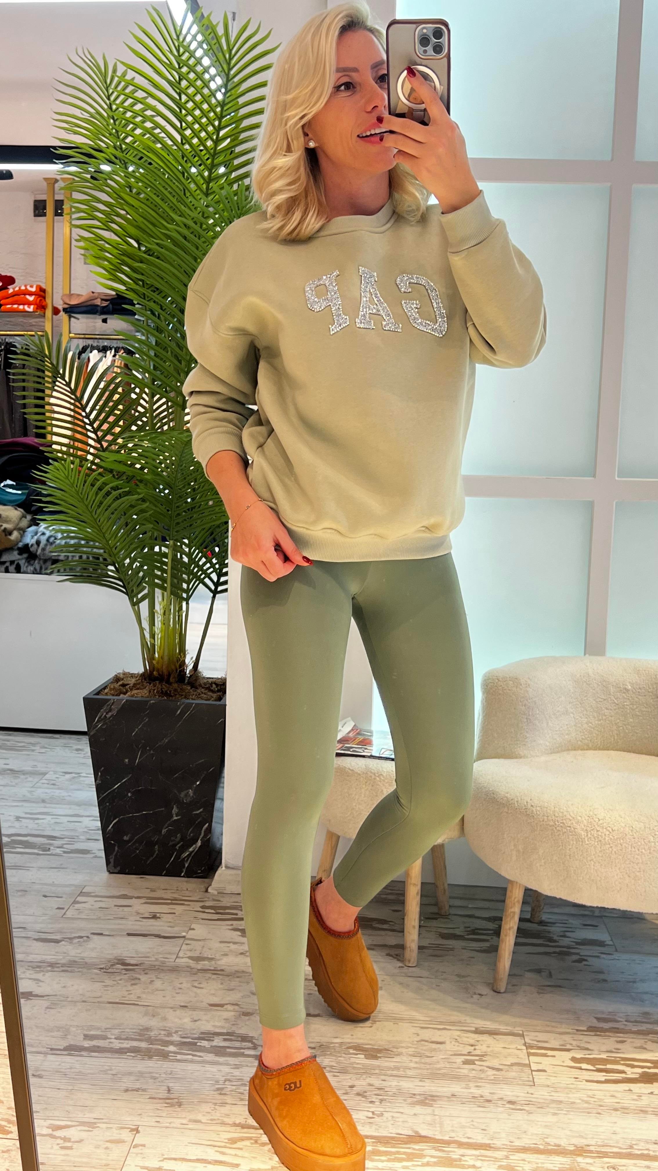 HENS KOYU YEŞİL TAYT