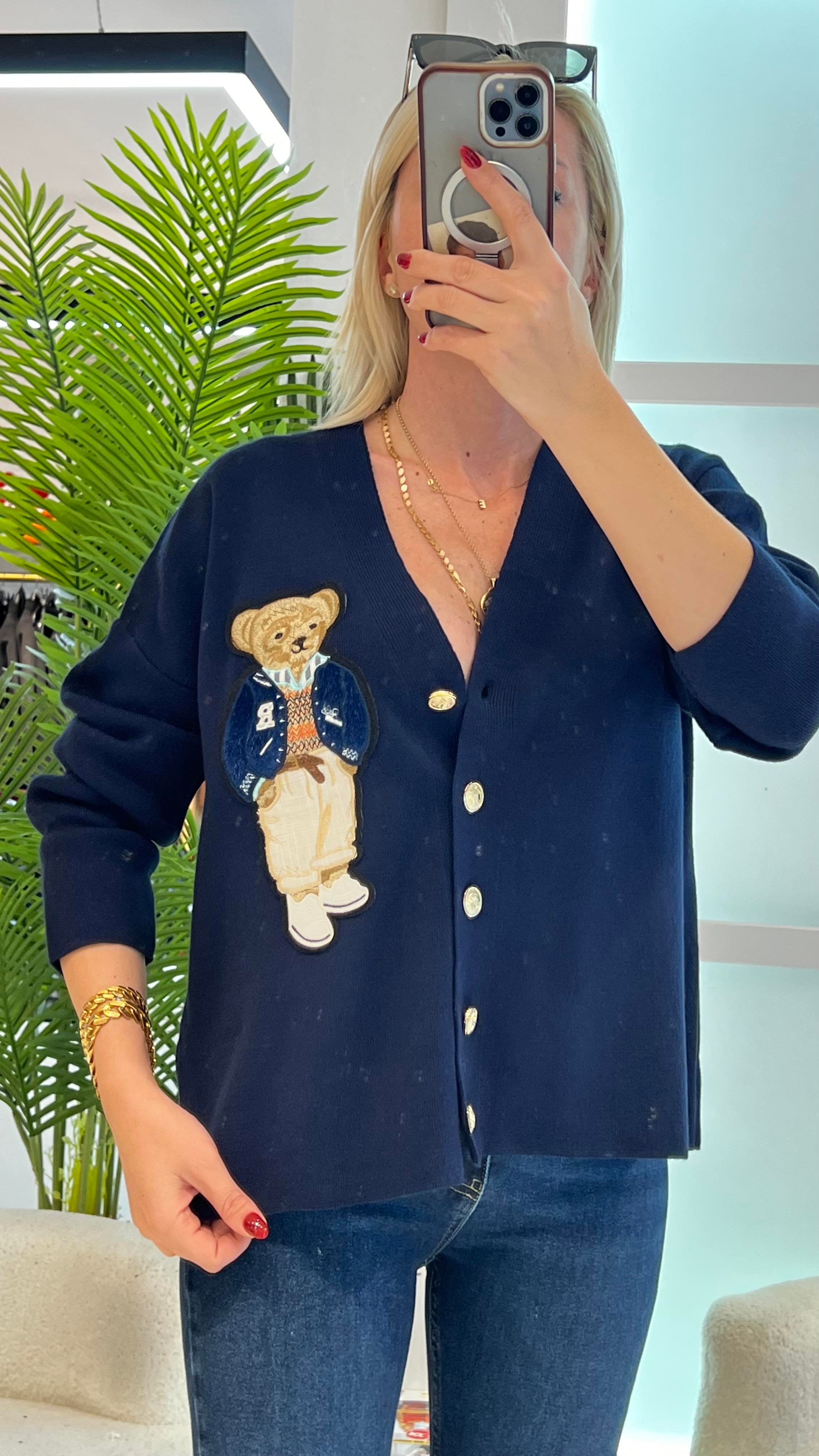 JOLLY LACİVERT AYICIKLI HIRKA