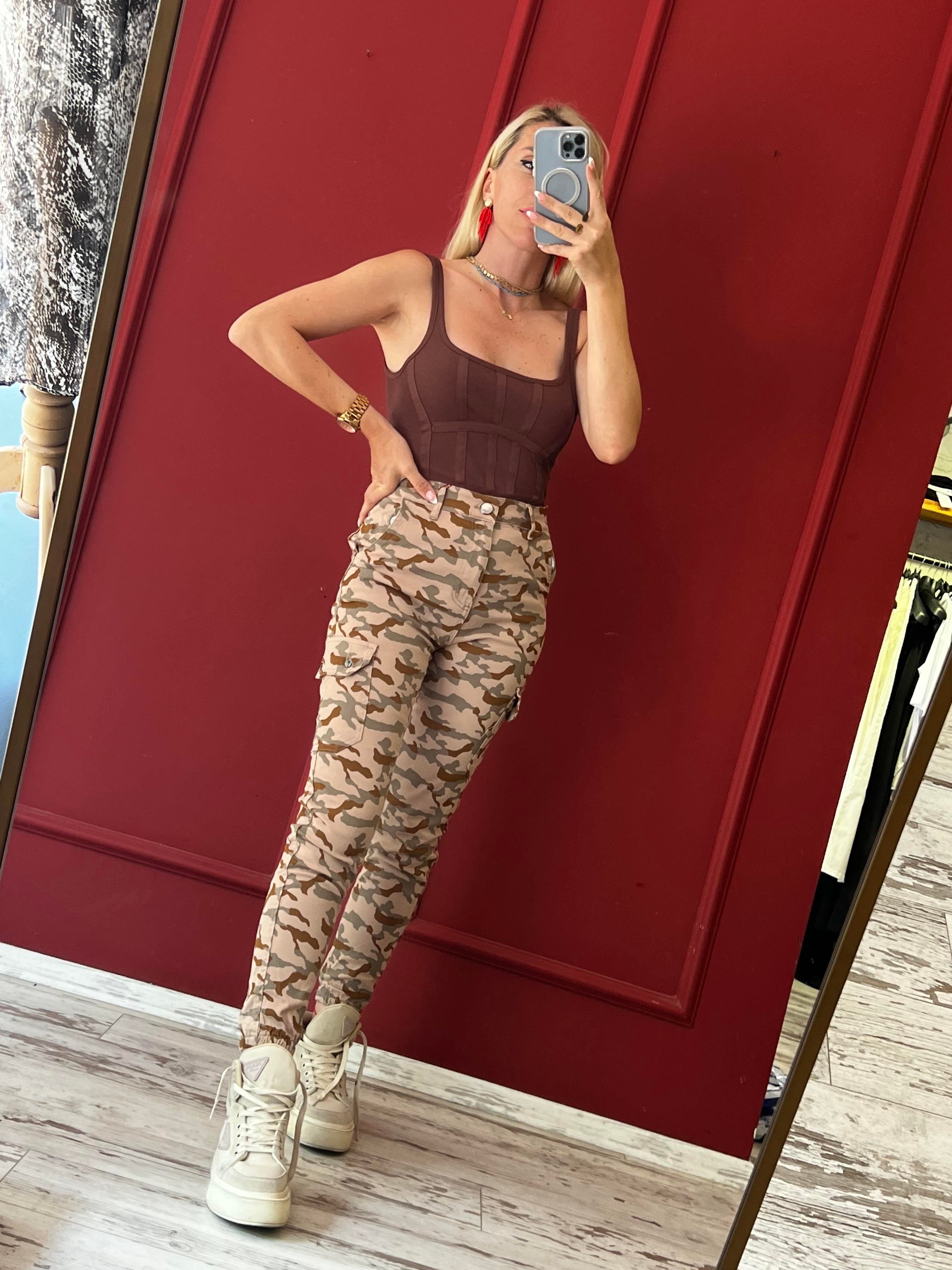 kahverengi fermuarlı crop