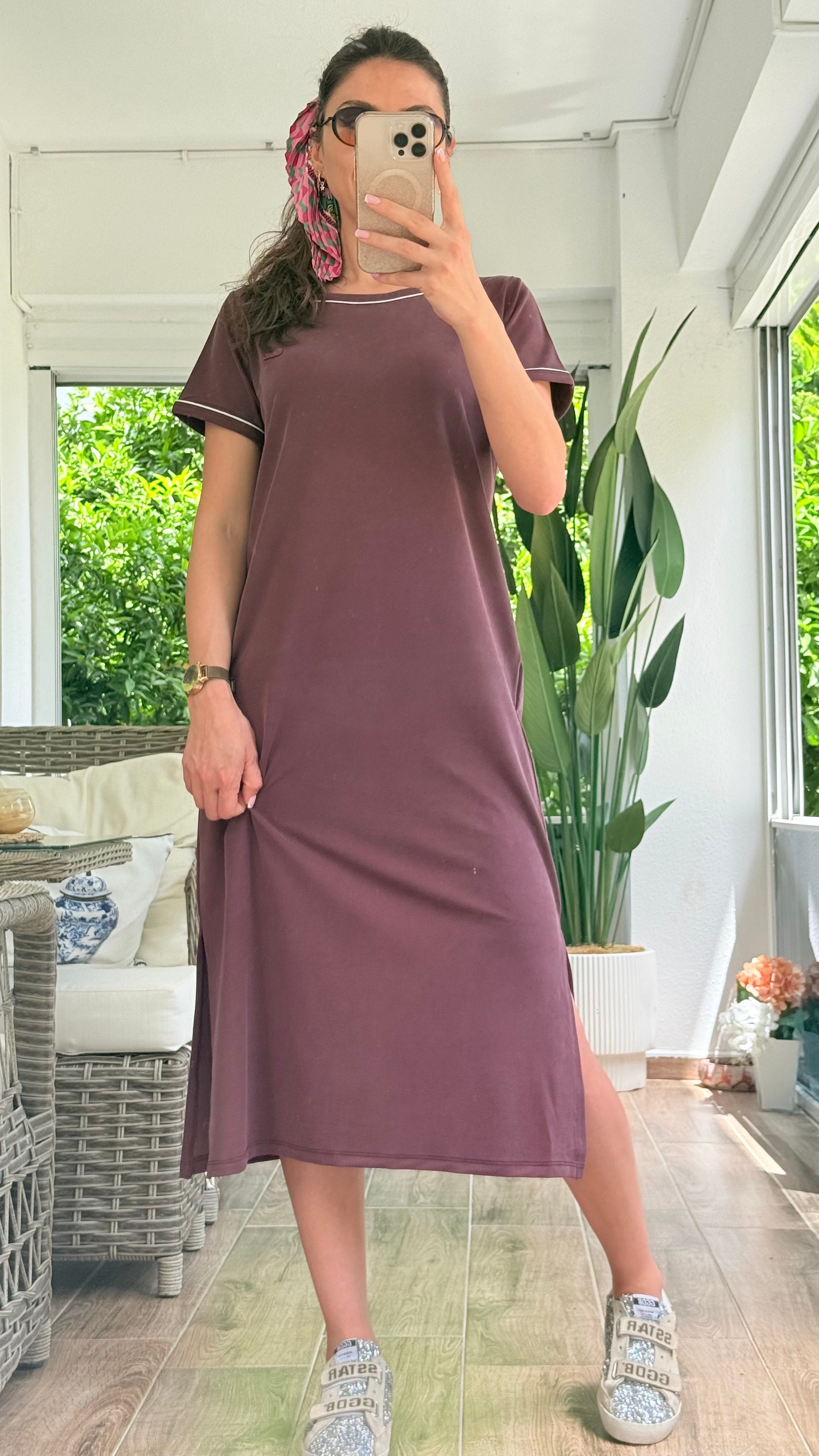KEİRA BORDO ELBİSE