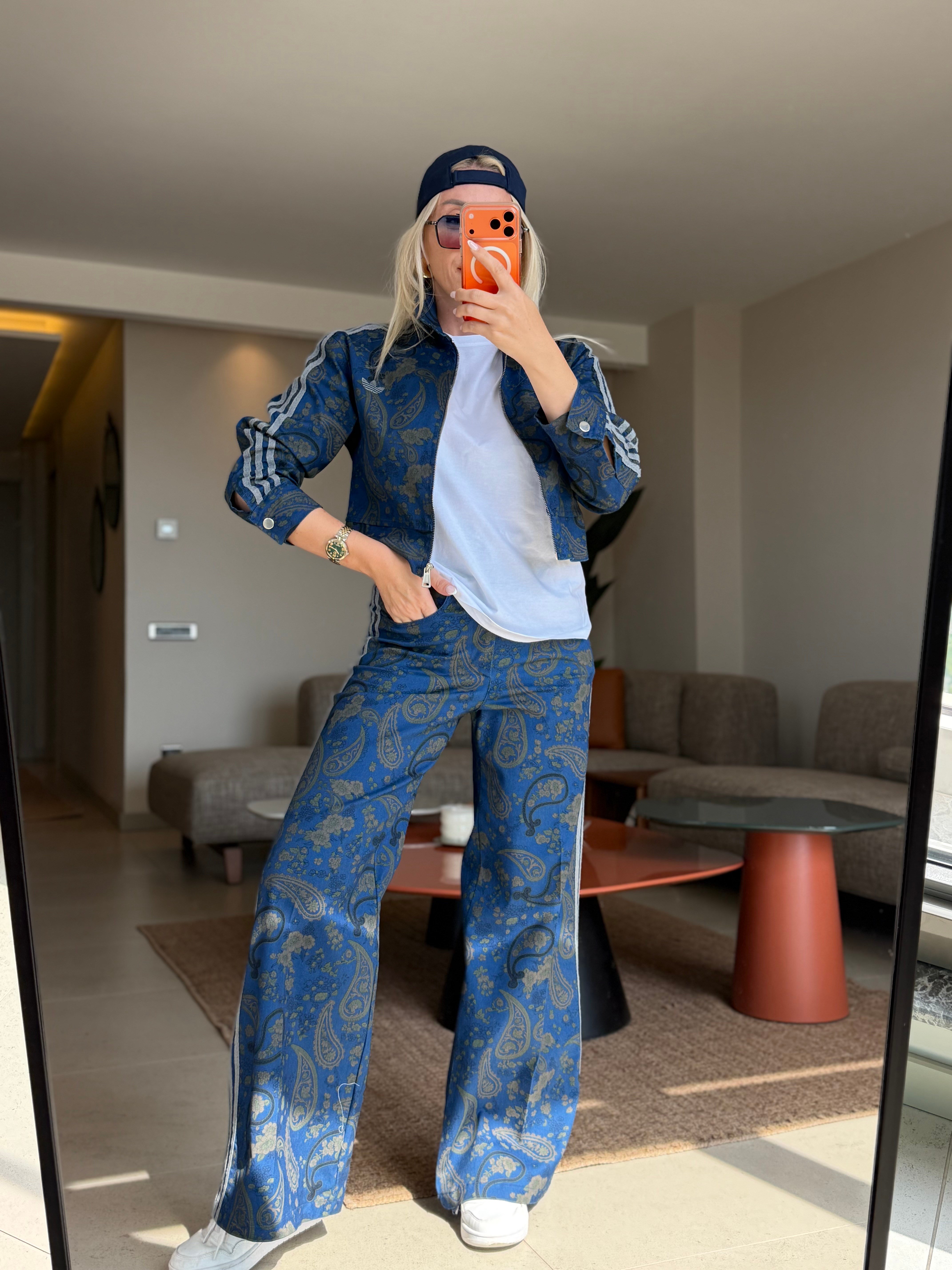 LENES MAVİ KOT TAKIM 