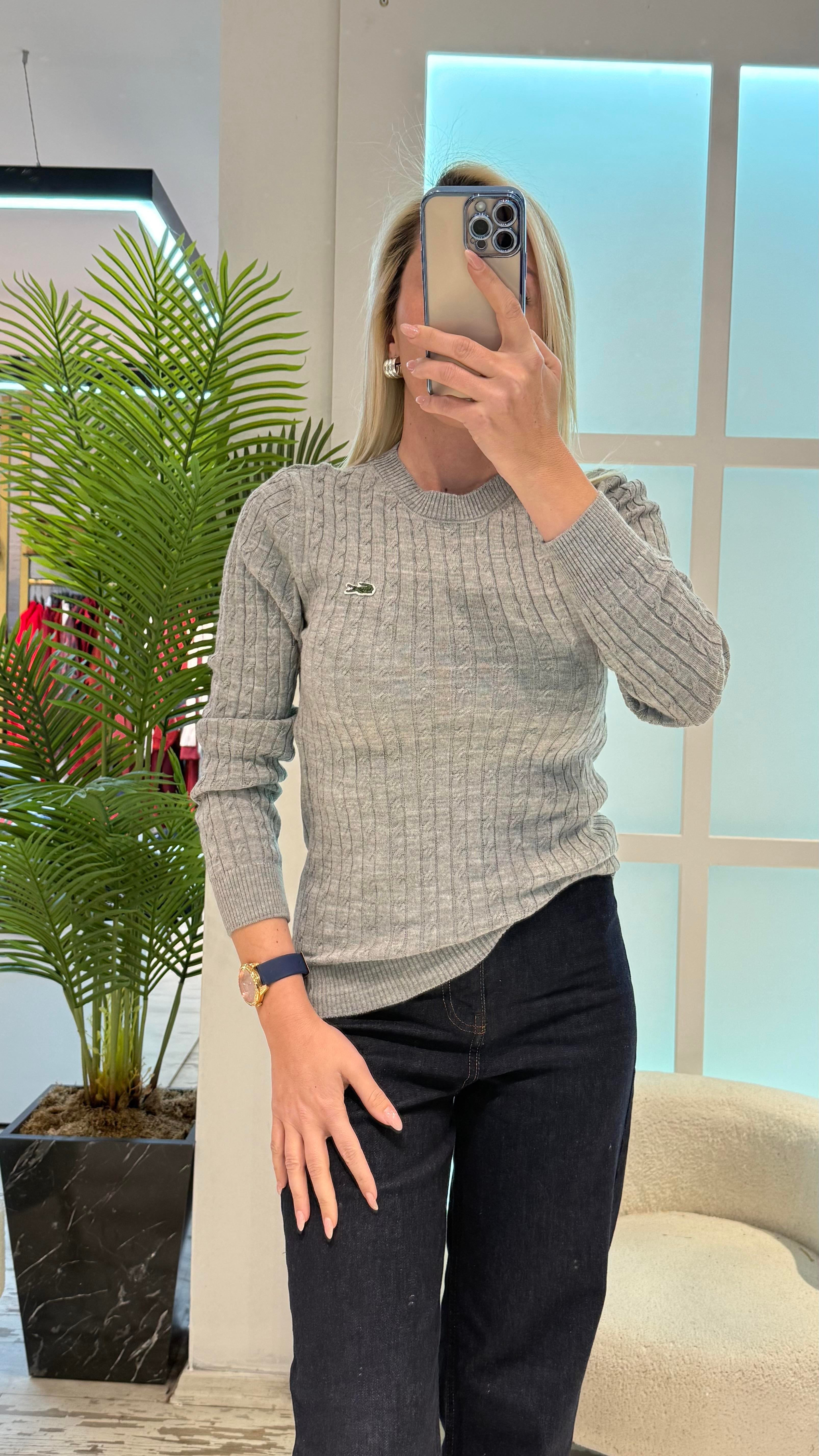 LEXİ GRİ ÖRME KAZAK