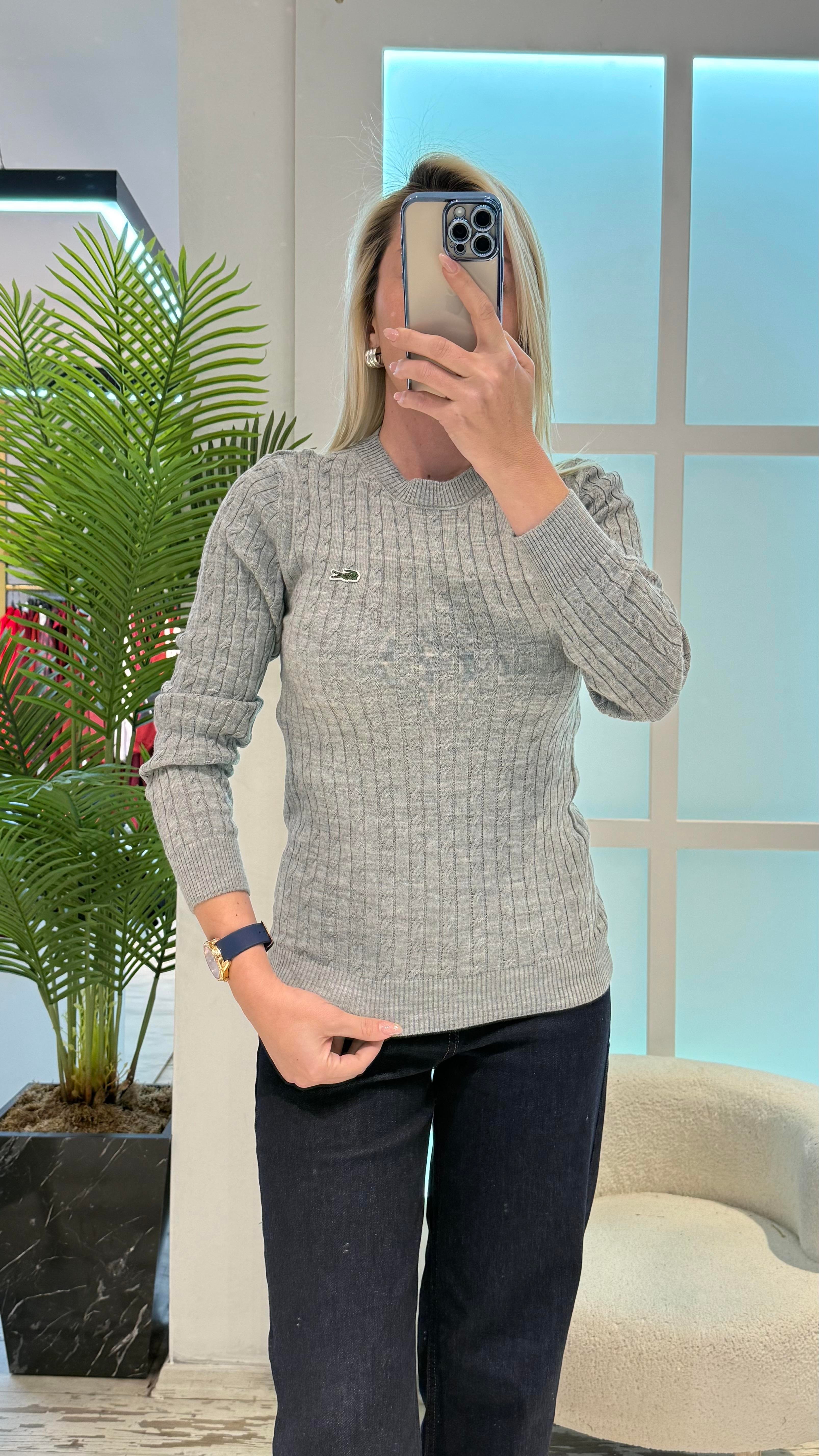 LEXİ GRİ ÖRME KAZAK