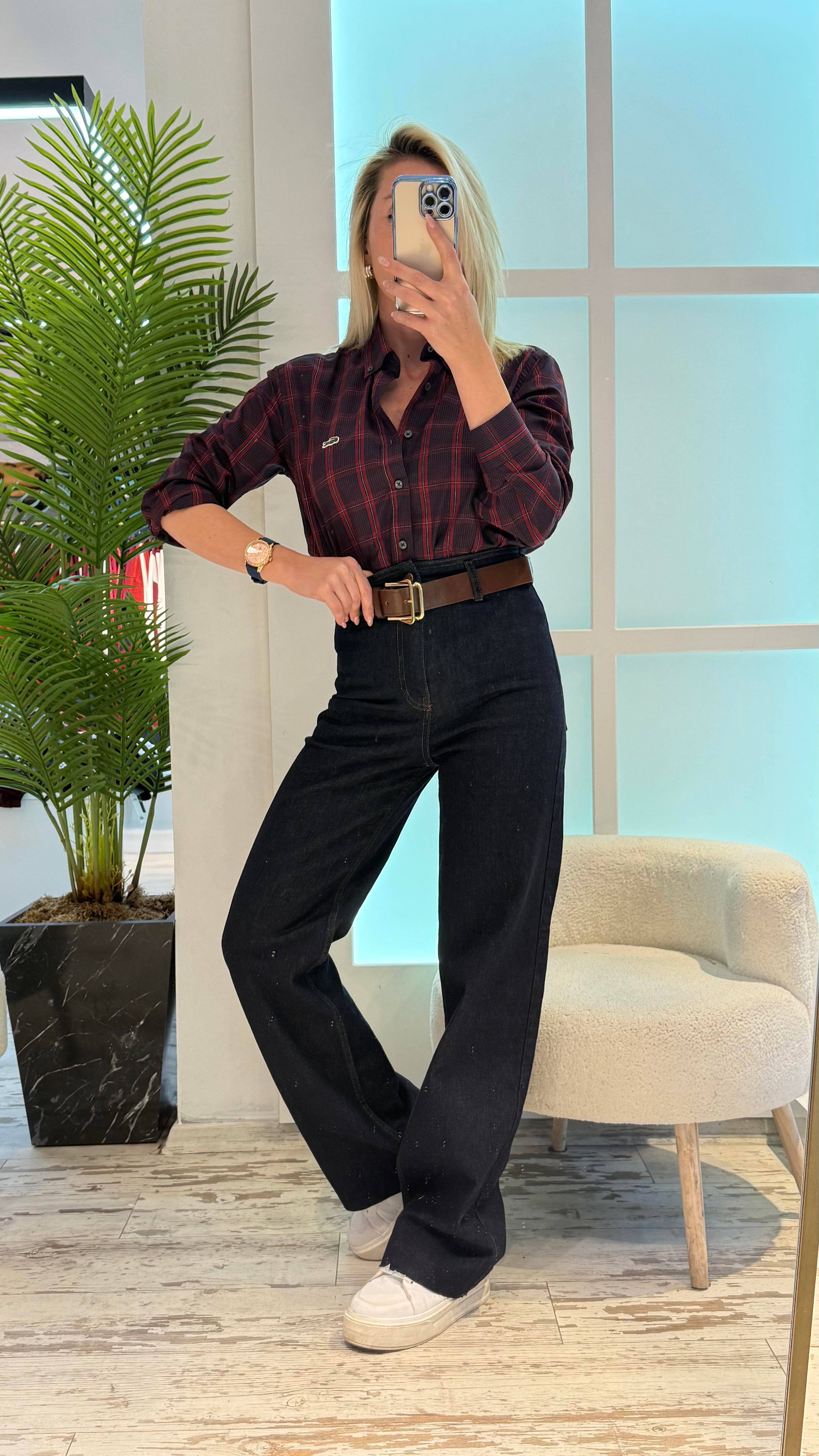 LİPA KOYU MAVİ PALAZZO JEAN