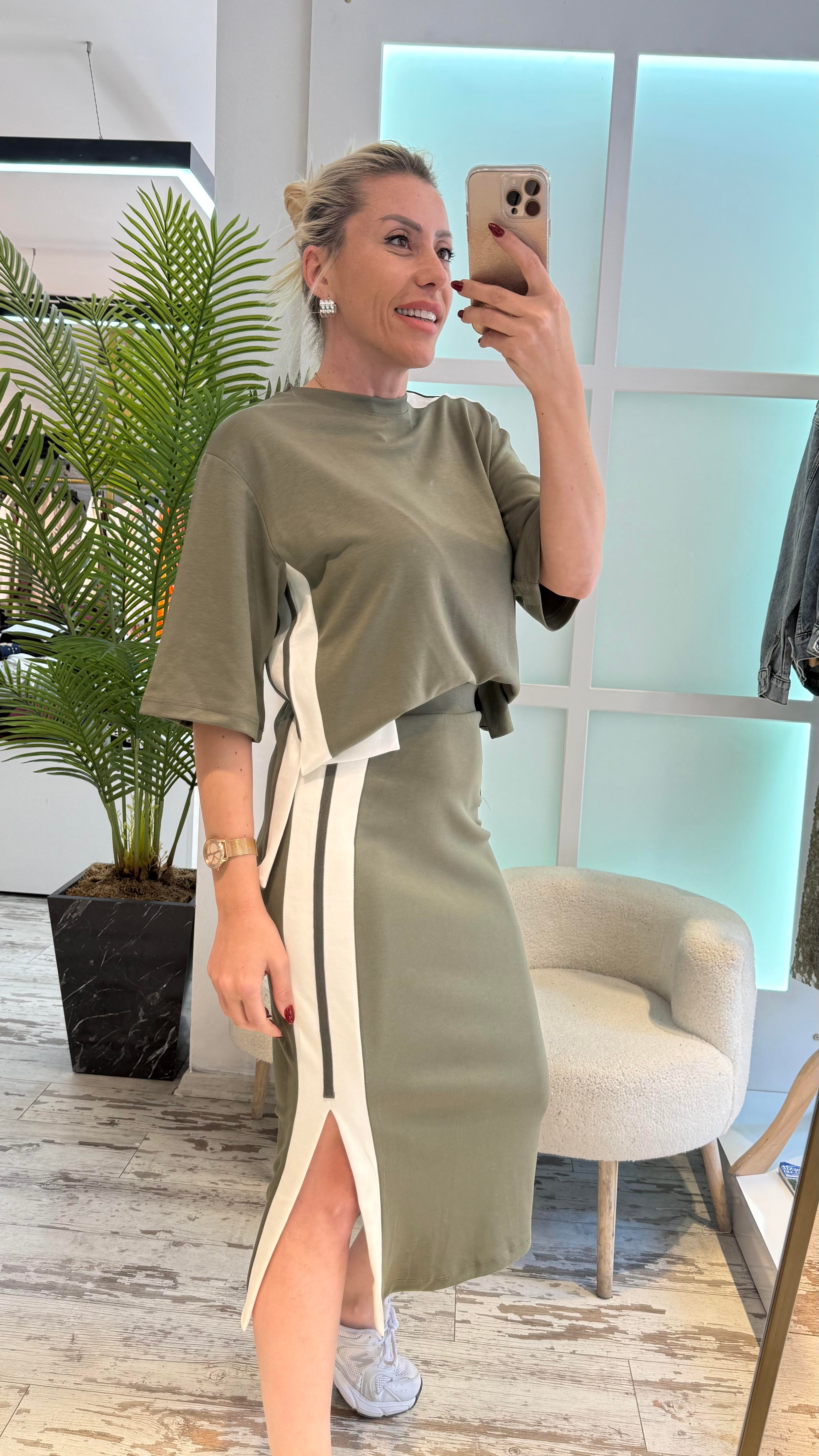 LOLA MİNT YEŞİL ETEKLİ TAKIM