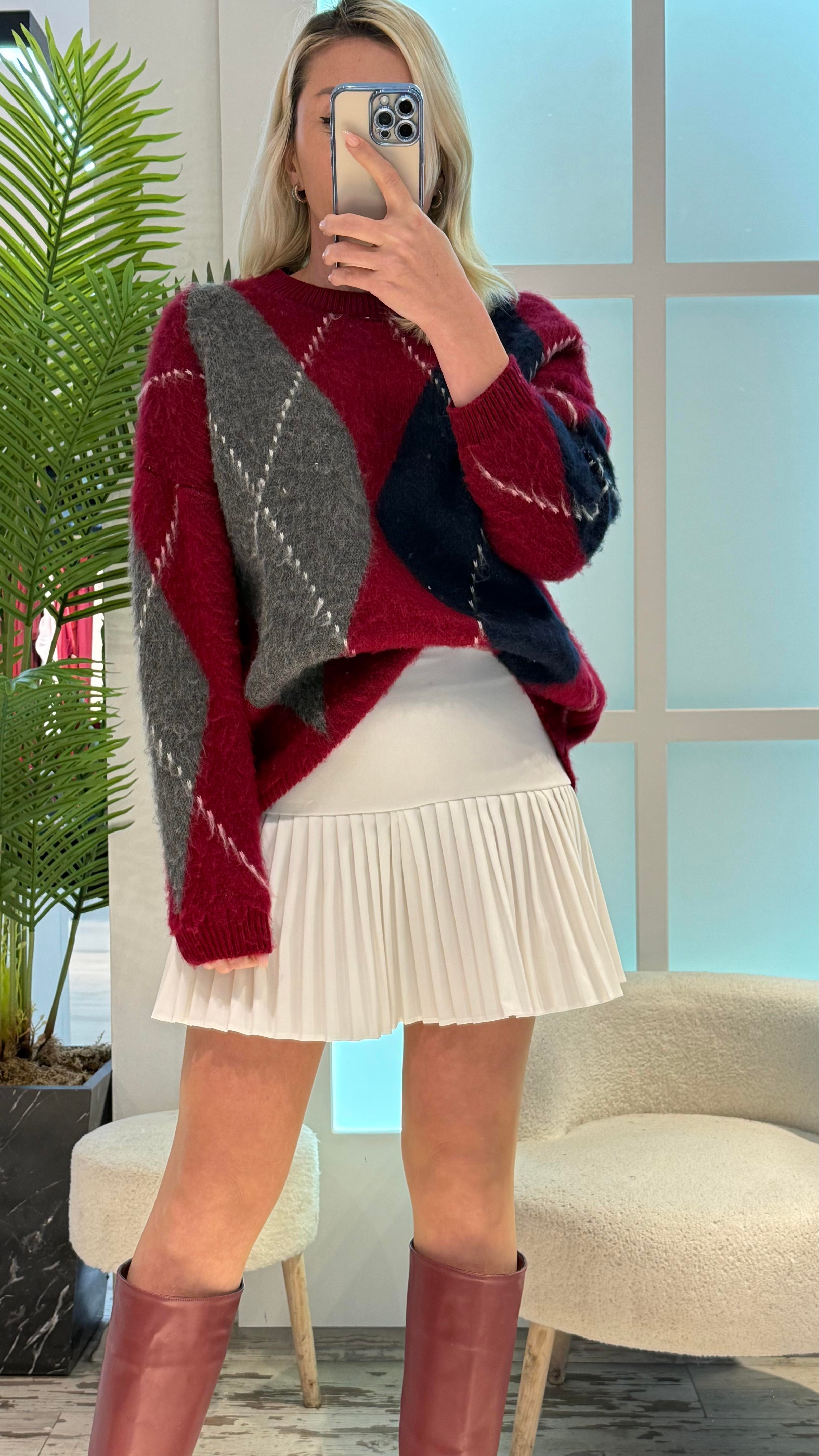 LONES BEYAZ PİLELİ ETEK